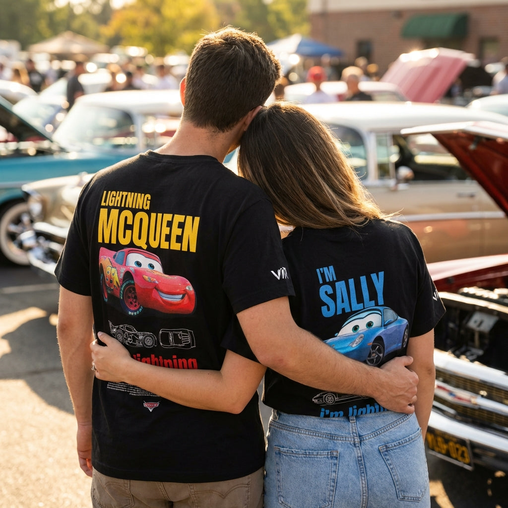 Camiseta Mcqueen e Sally Casal