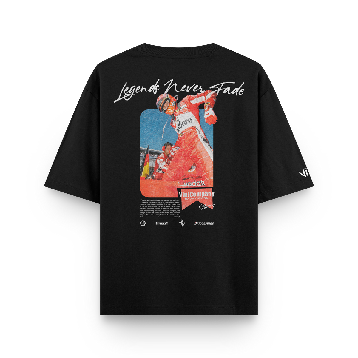 Camiseta Oversized Legends Never Fade