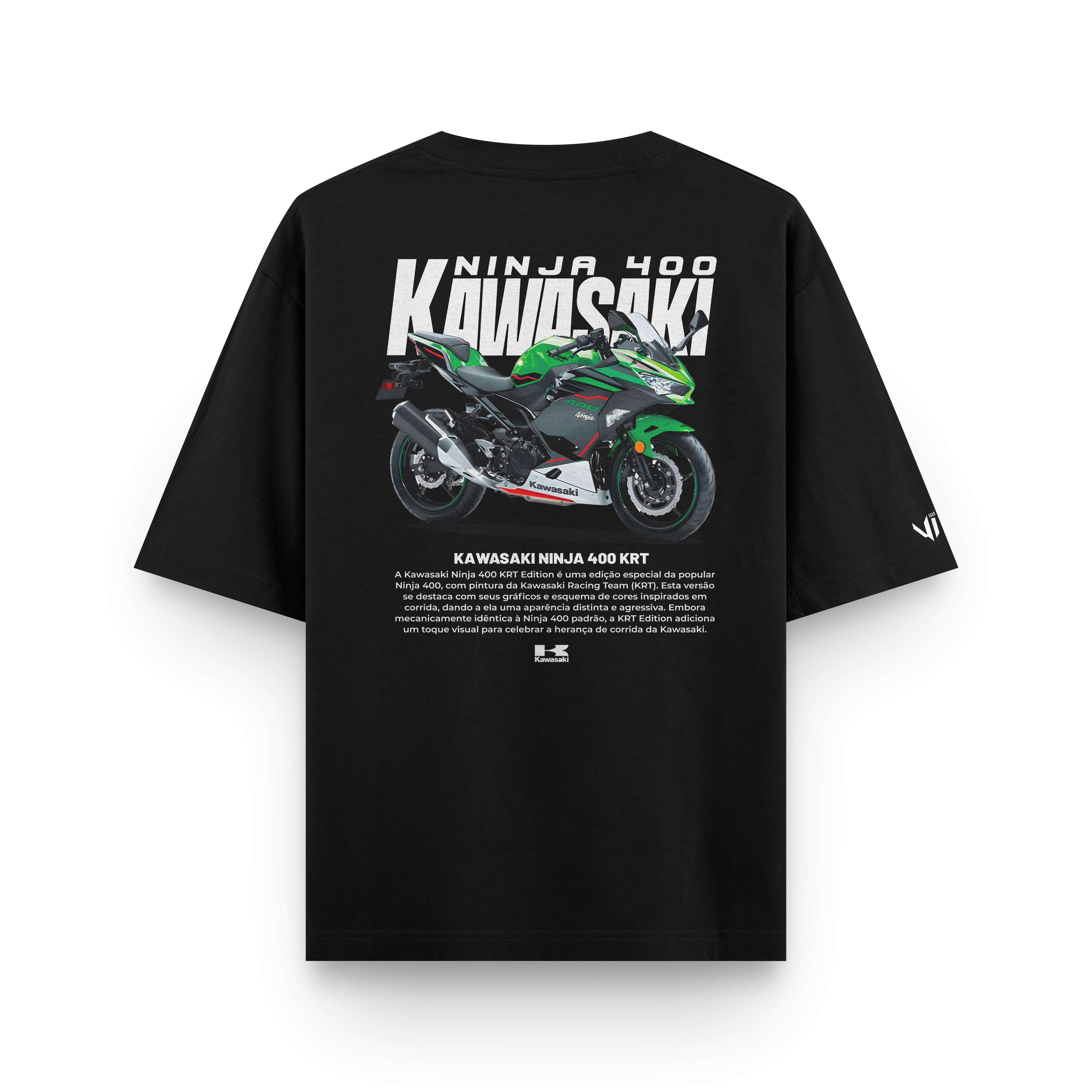 【】y.a【】 Camiseta Oversized Kawasaki Ninja 400