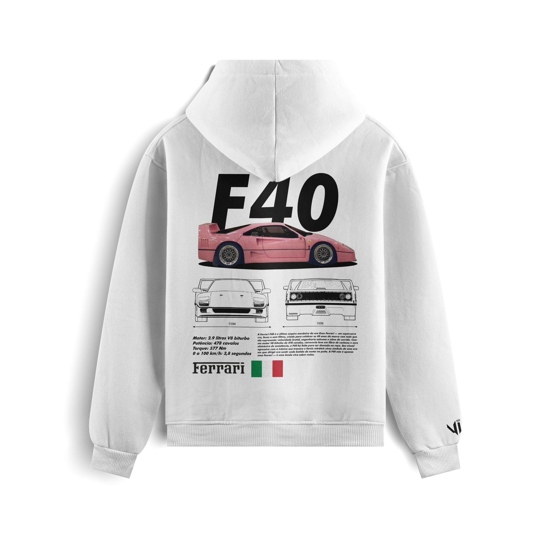 Moletom Ferrari F40 Pink