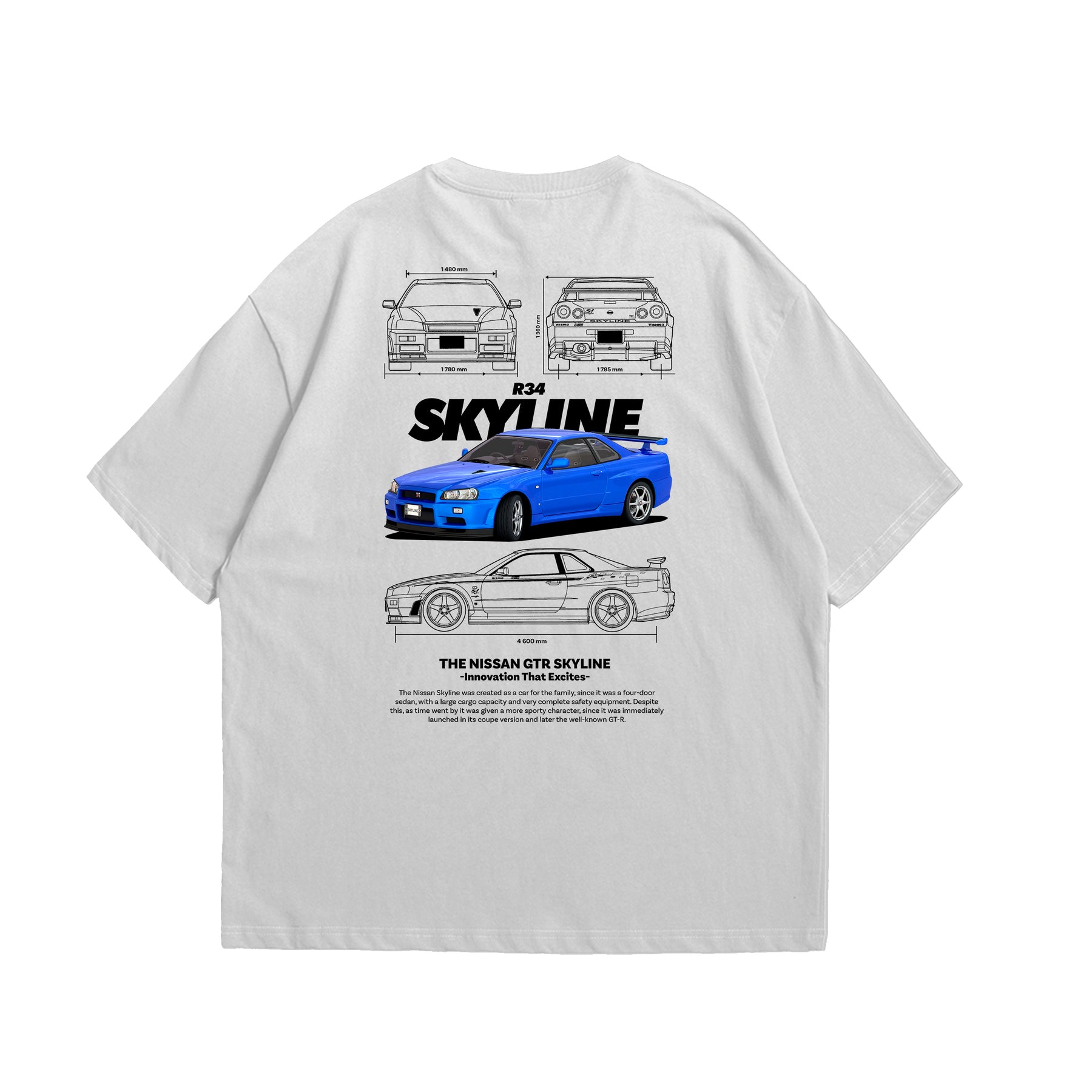 Camiseta Oversized Skyline R34