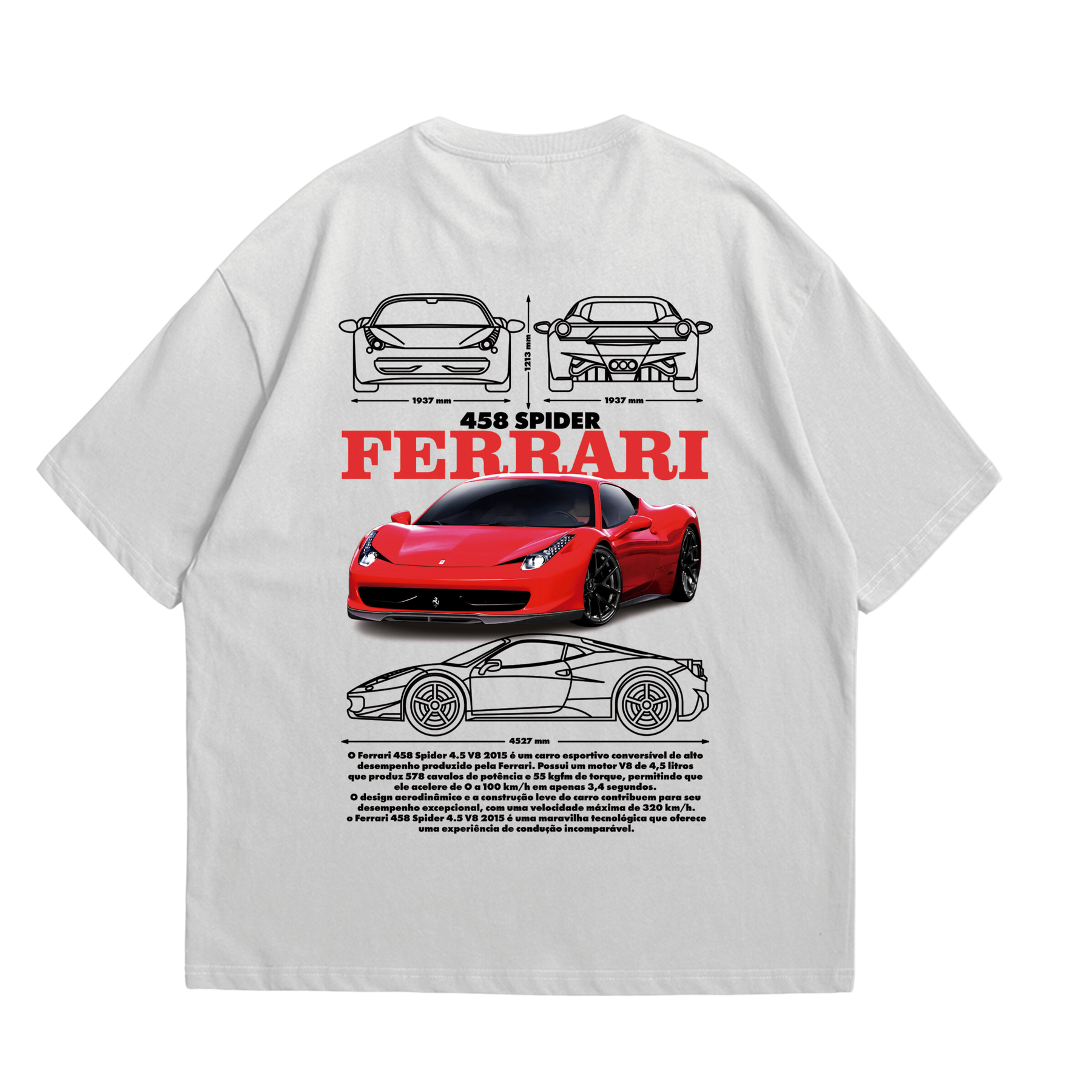 Camiseta Oversized Ferrari