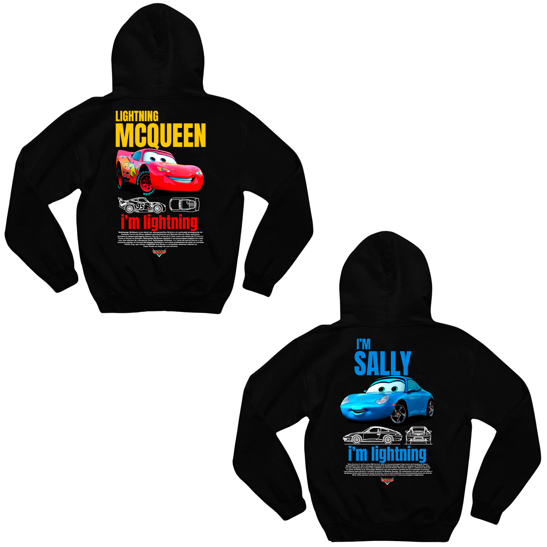 Kit Casal Moletons Mcqueen e Sally