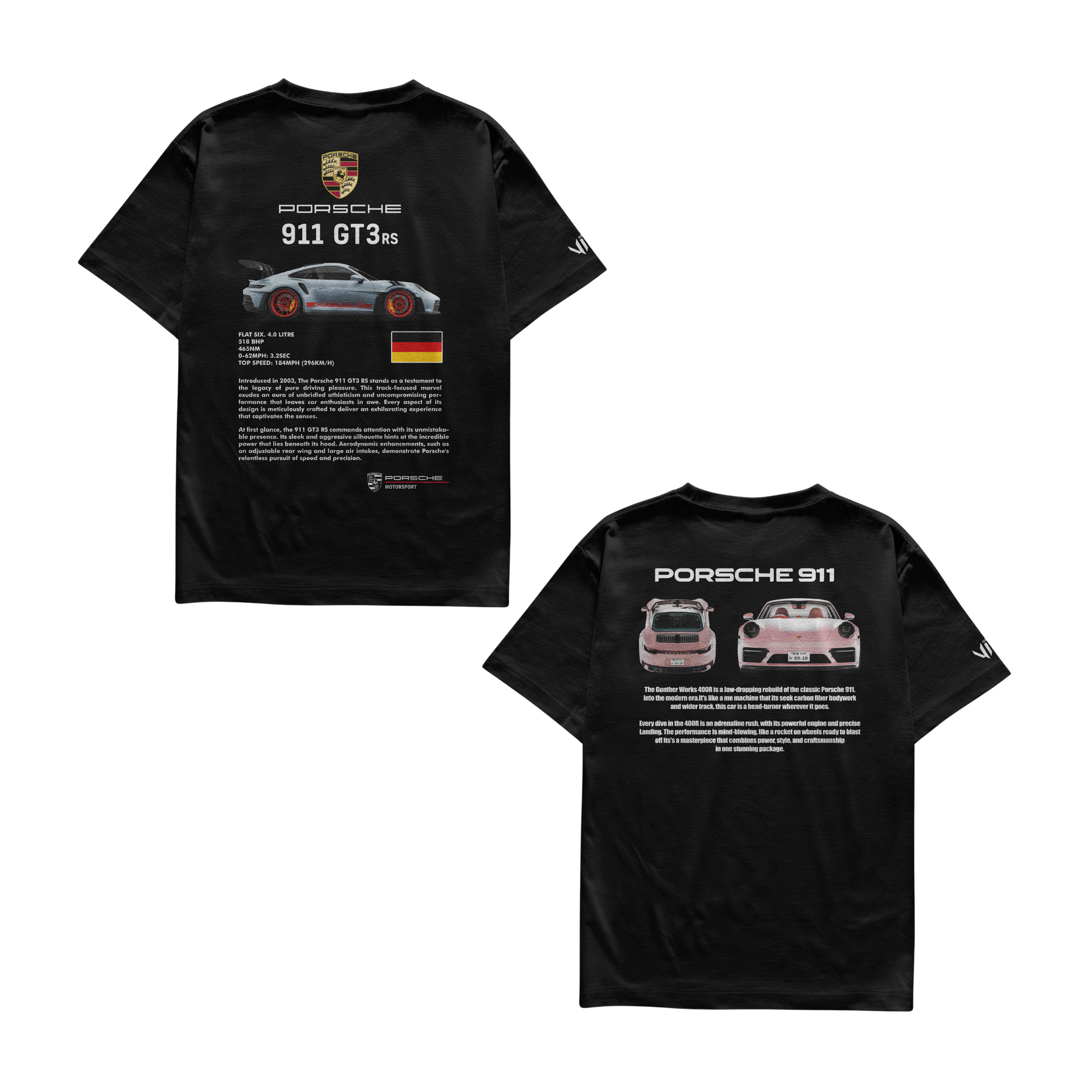 Camiseta Porsche 911 e Porsche 911 Pink Casal