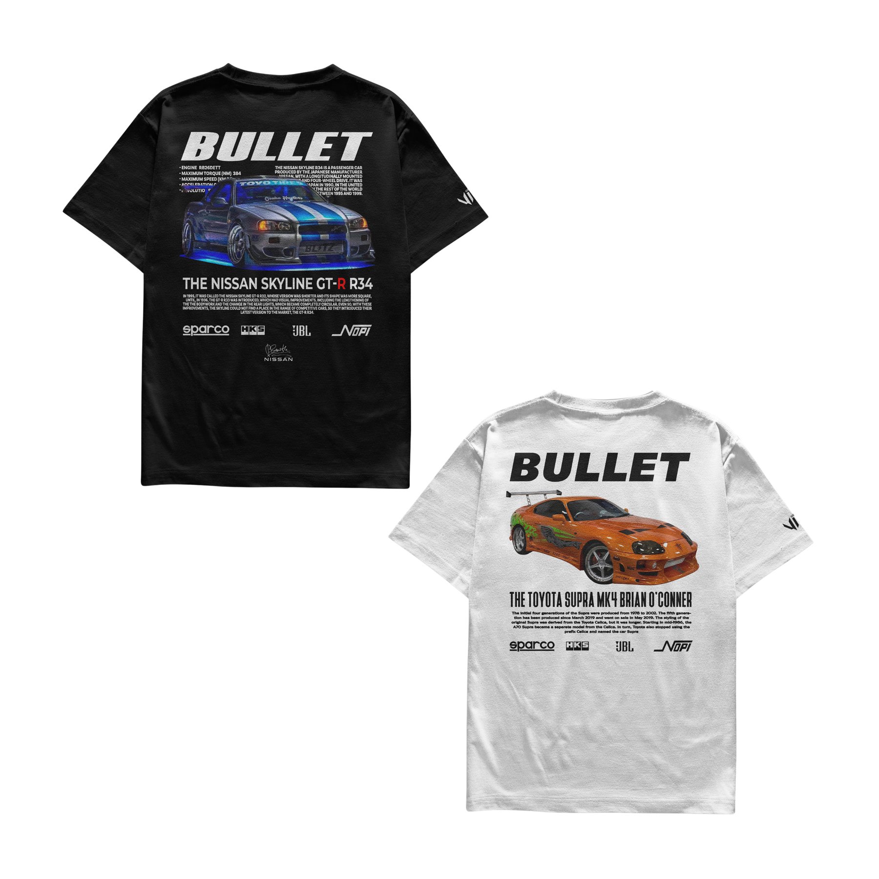 Camiseta Bullet Skyline e Bullet Supra
