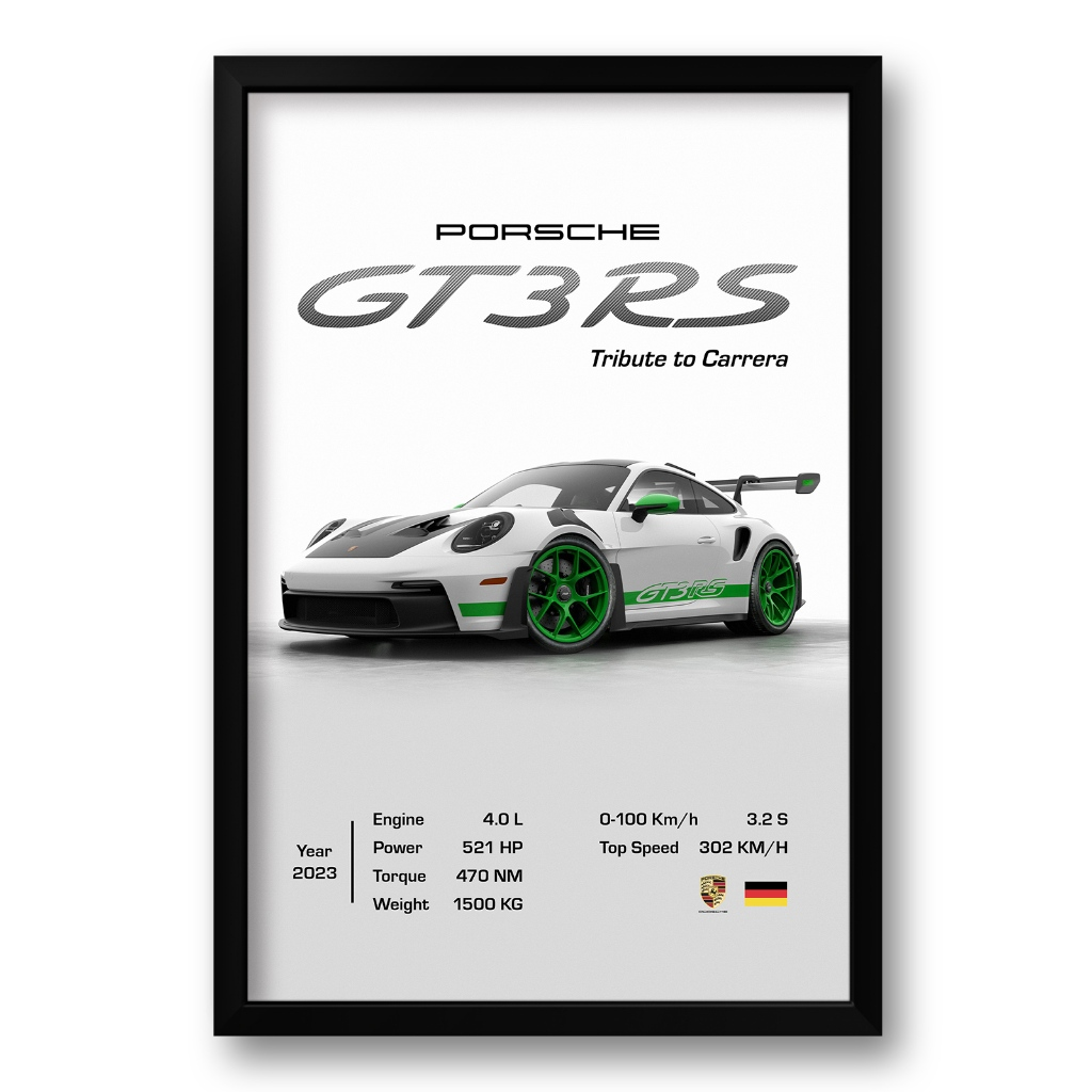 Quadro Porsche 911 GT3 RS Tribute RS 40x60cm Quadro Porsche 911 GT3 RS Tribute RS 40x60cm