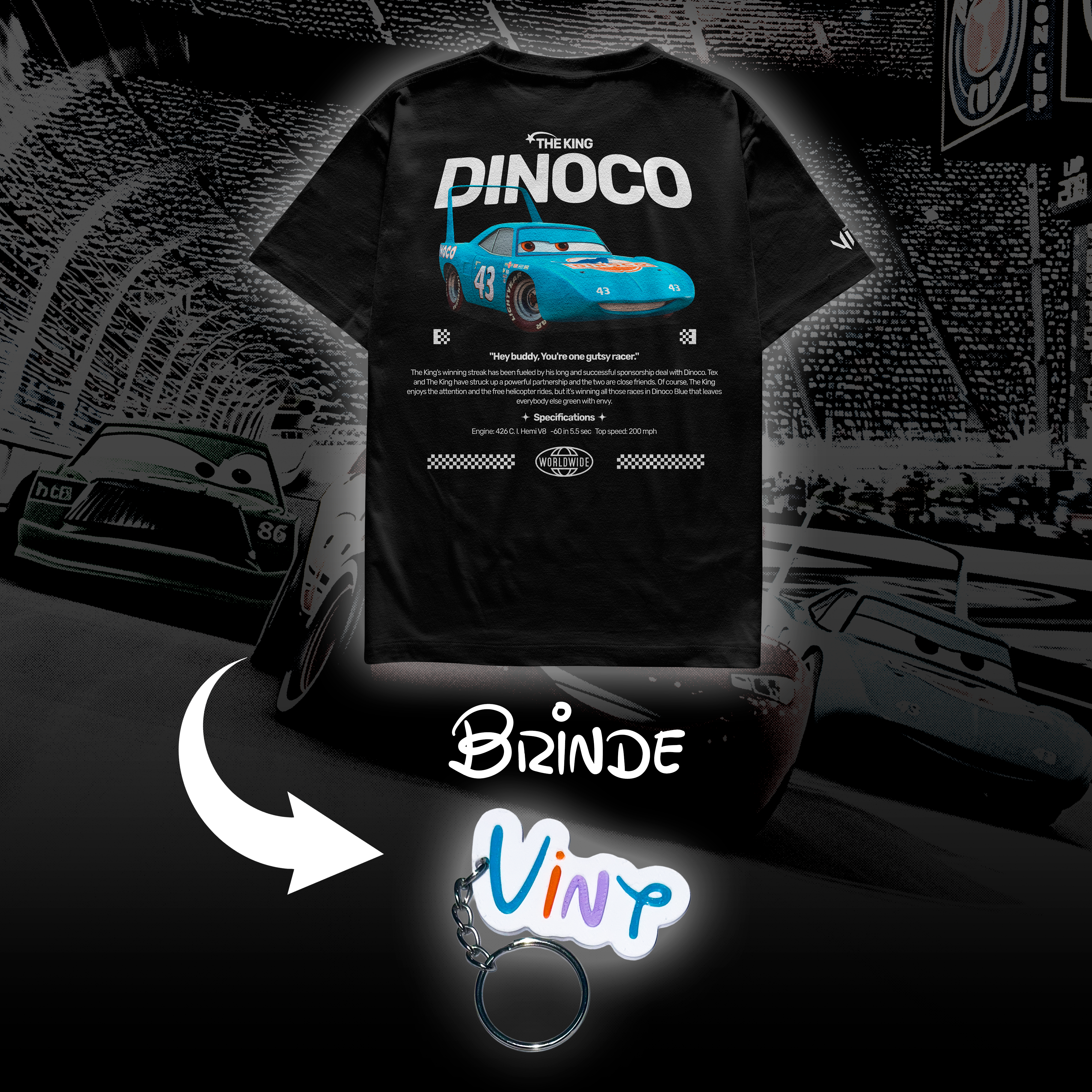 Camiseta Dinoco Cars