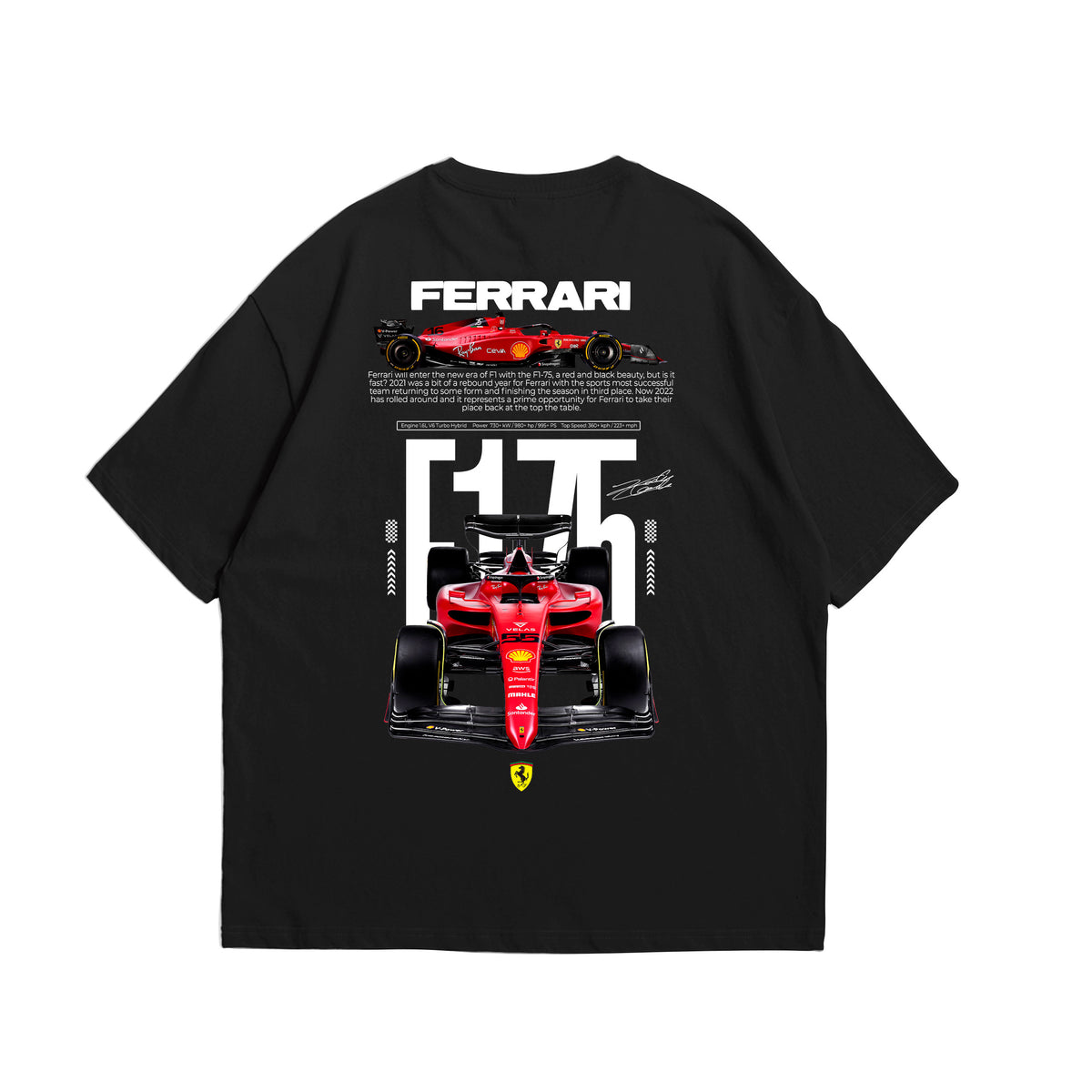 Camiseta Oversized Ferrari 175 F1