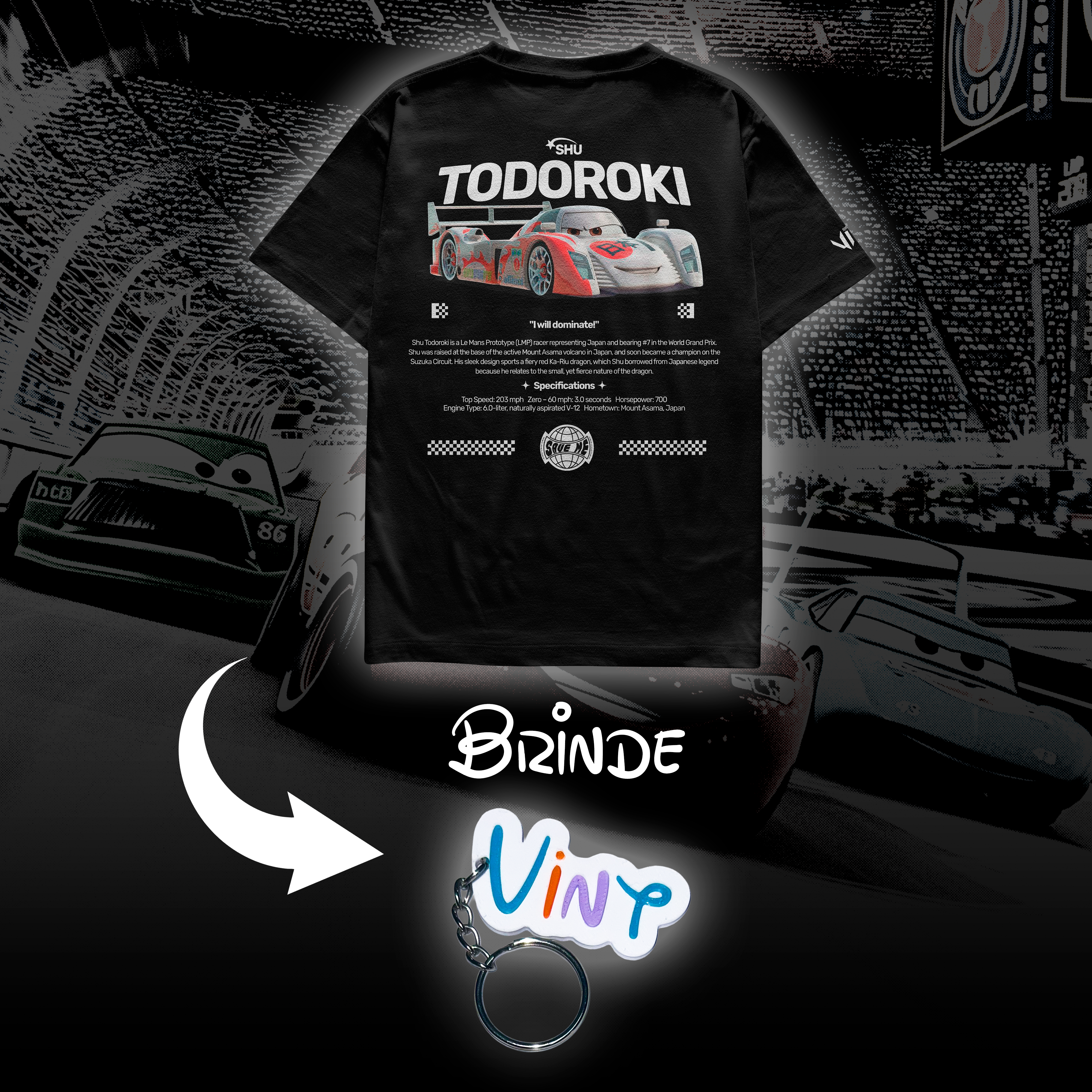 Camiseta Todoroki Cars