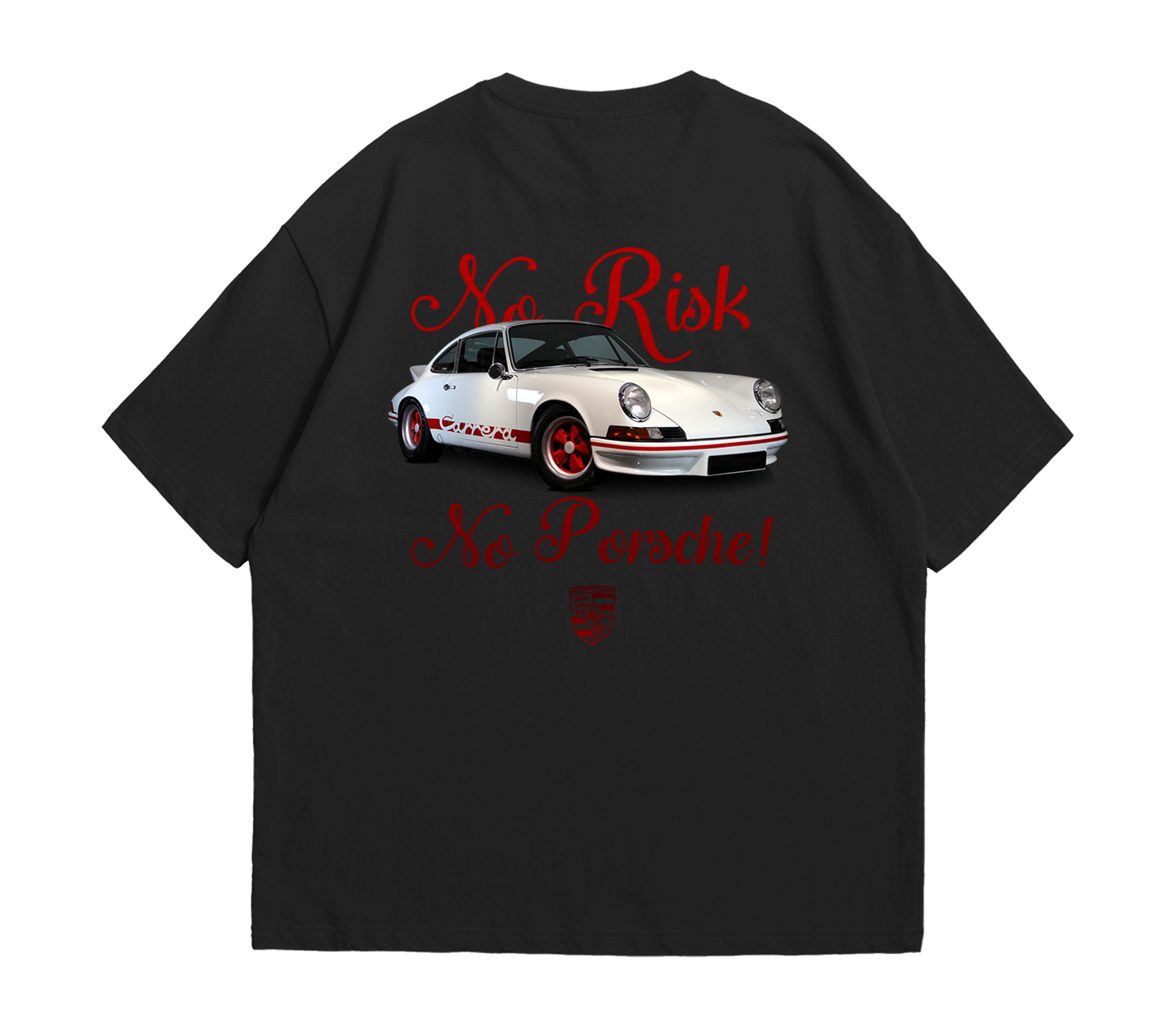 Camiseta Oversized No Risk No Porsche