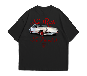 Camiseta Oversized No Risk No Porsche