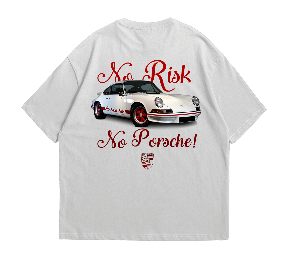 Camiseta Oversized No Risk No Porsche