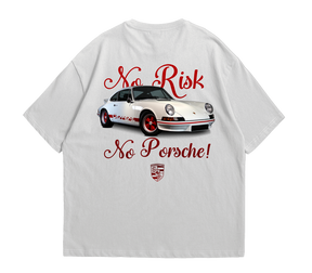 Camiseta Oversized No Risk No Porsche