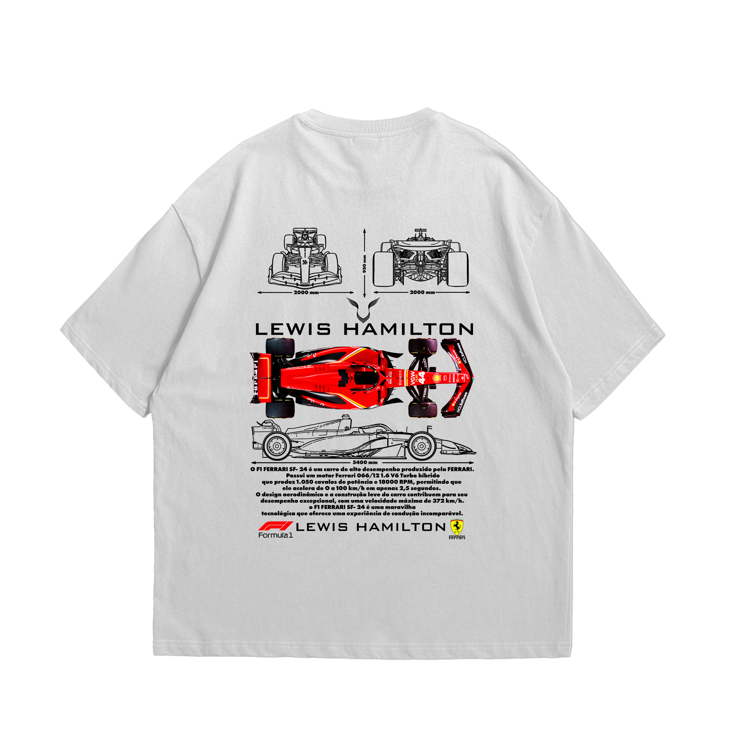 Camiseta Oversized Lewis Hamilton F1