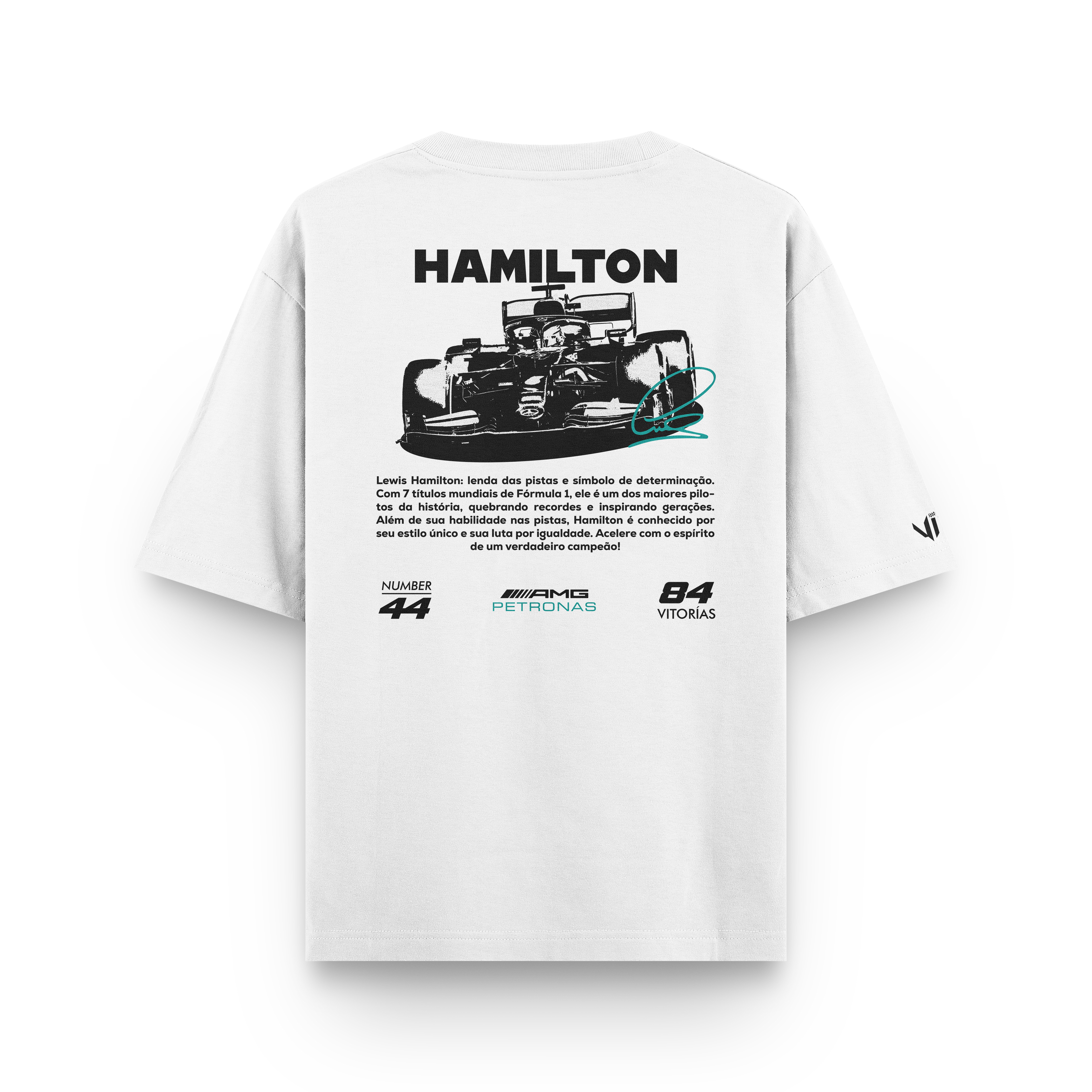 Camiseta Oversized Lewis Hamilton Number 44
