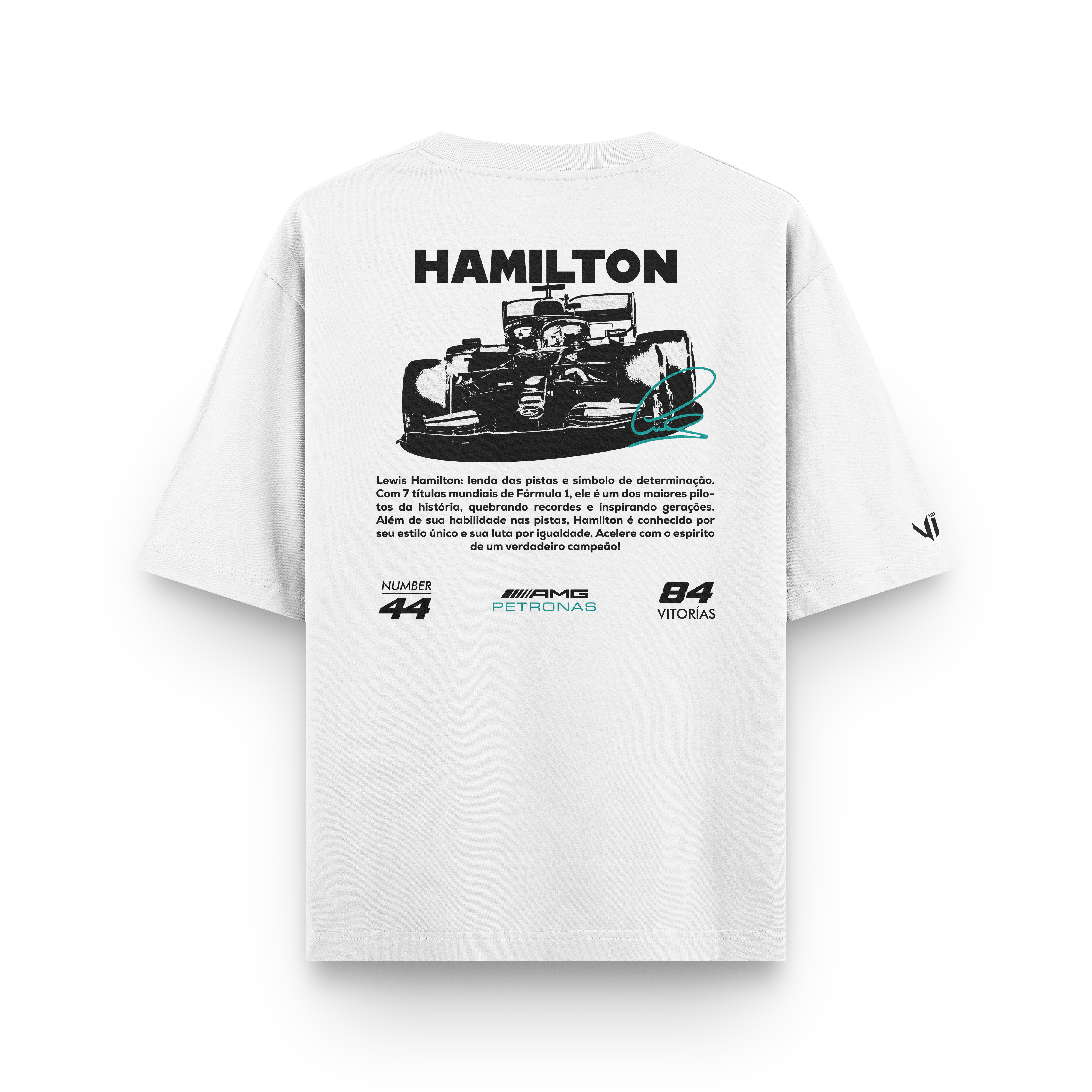 Camiseta Oversized Lewis Hamilton Number 44
