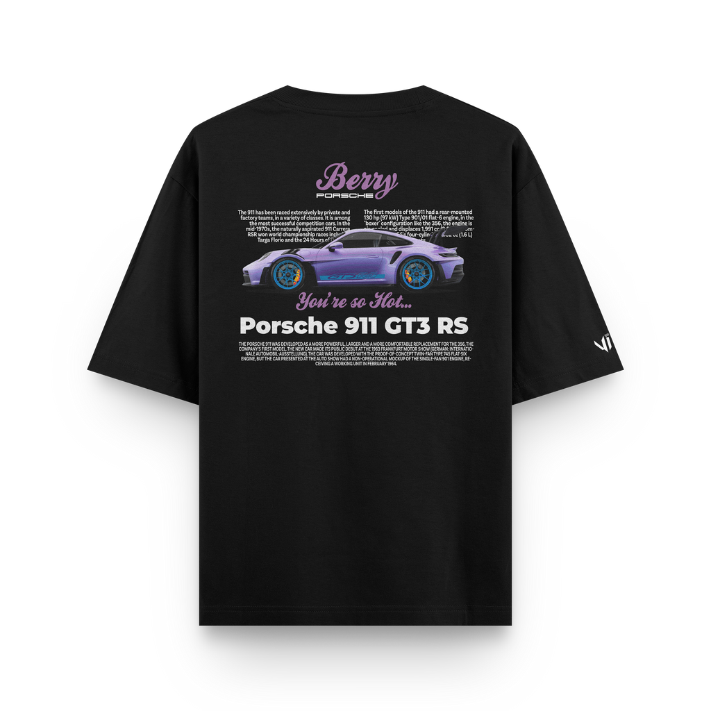 Camiseta Oversized Porsche Berry