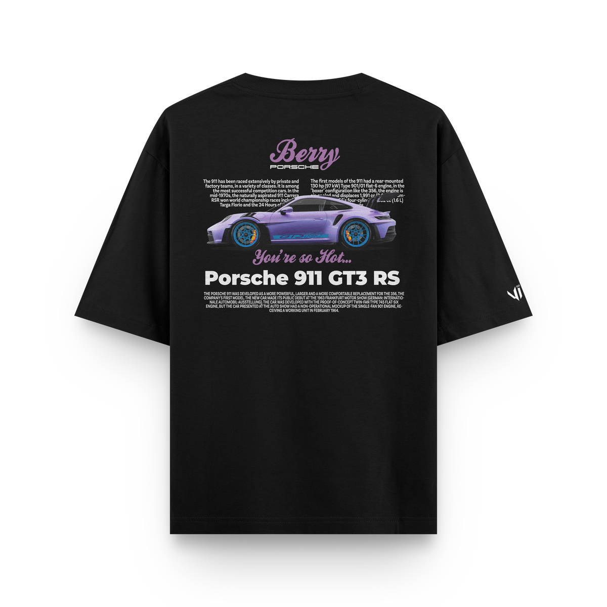 Camiseta Oversized Porsche Berry