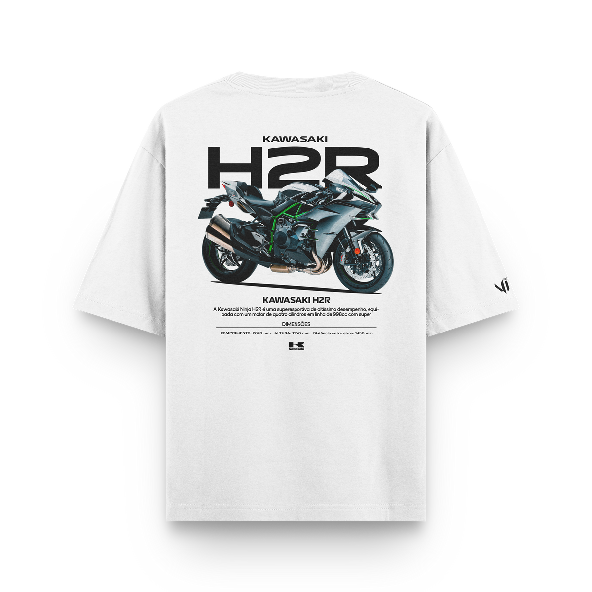 Camiseta Oversized Kawasaki H2R