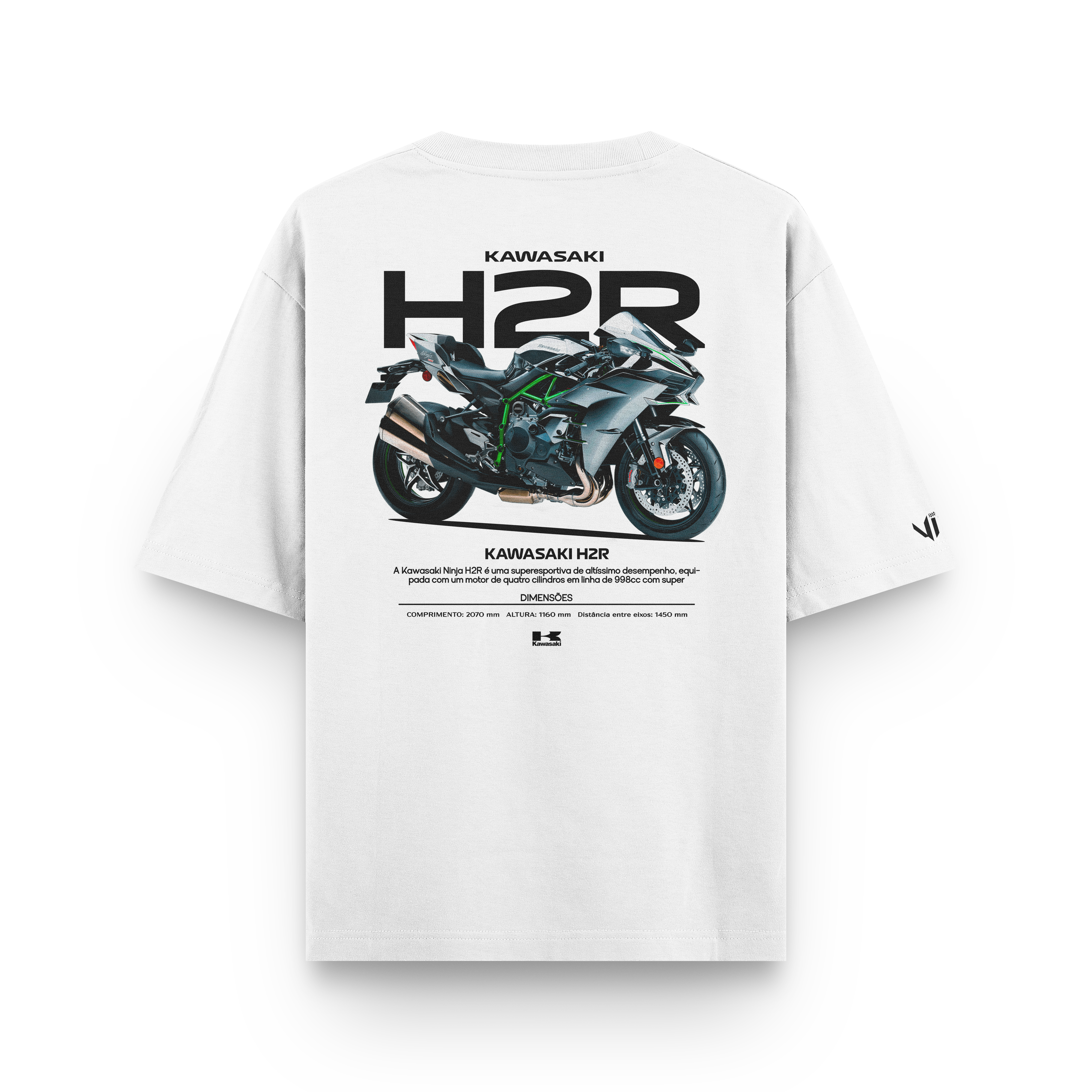 Camiseta Oversized Kawasaki H2R