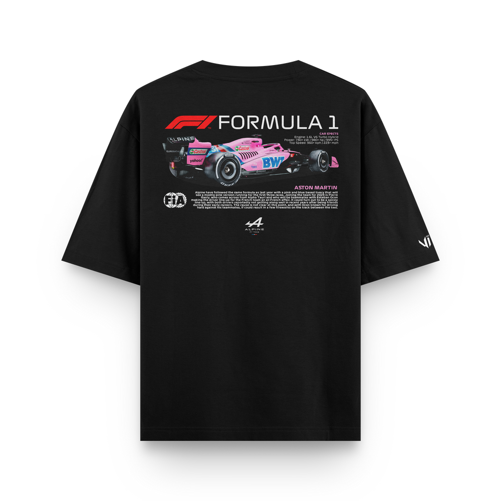 Camiseta Oversized Aston Martin F1 Pink