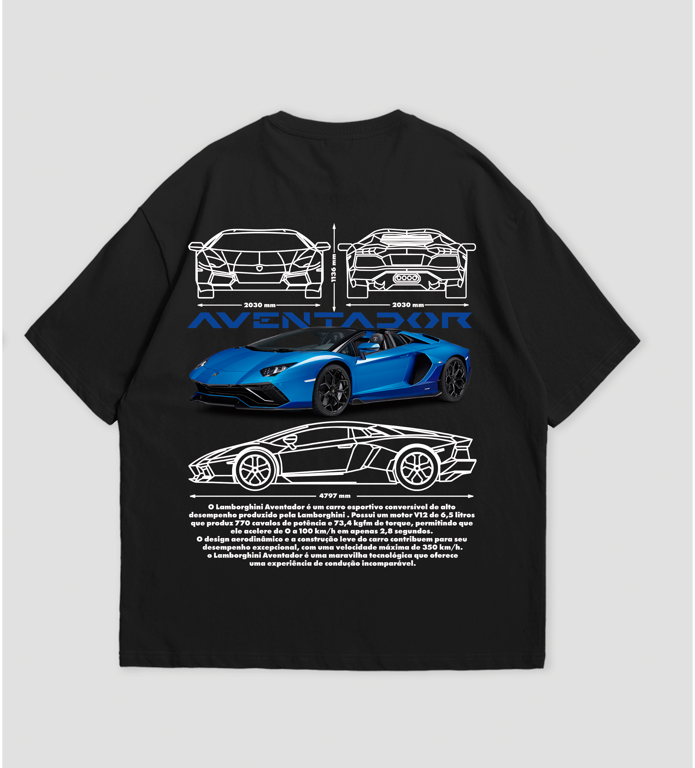 Camiseta Oversized Lamborghini