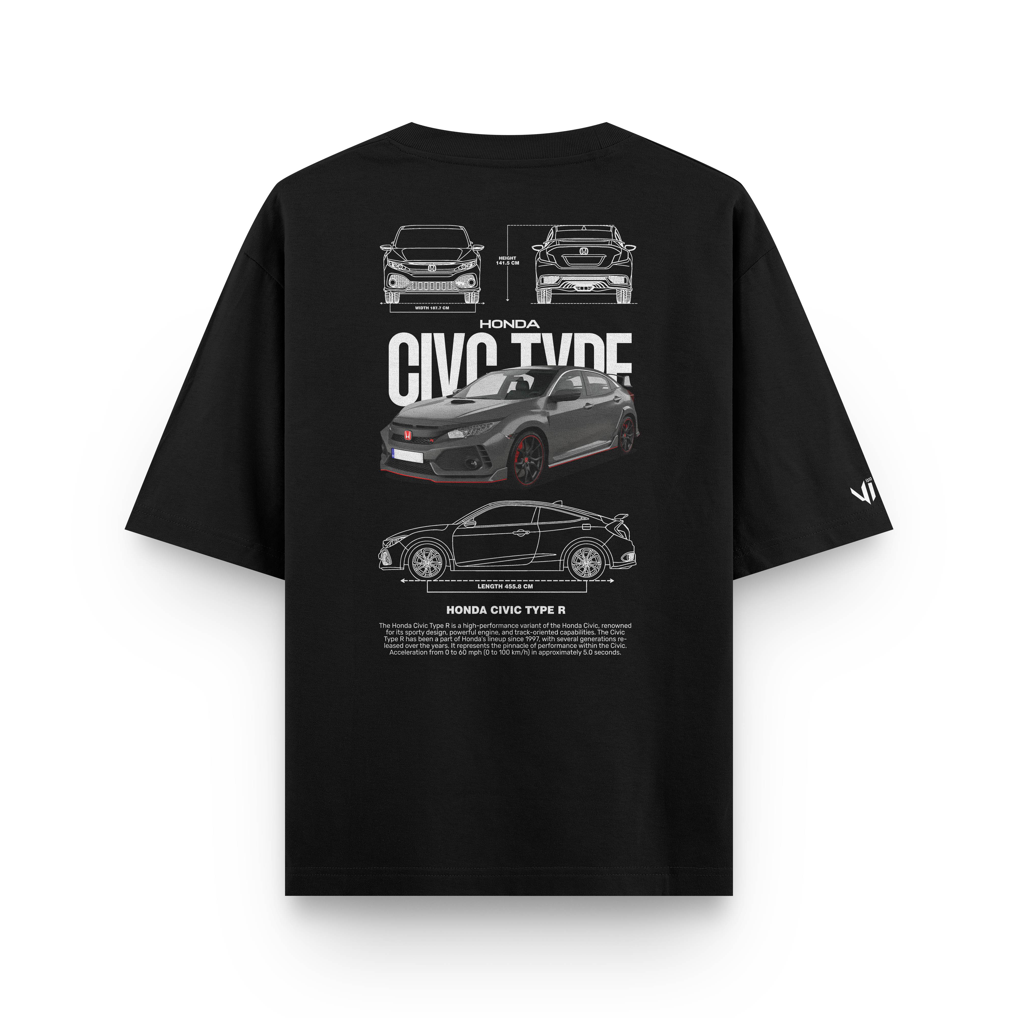 Camiseta Oversized Civic Type R