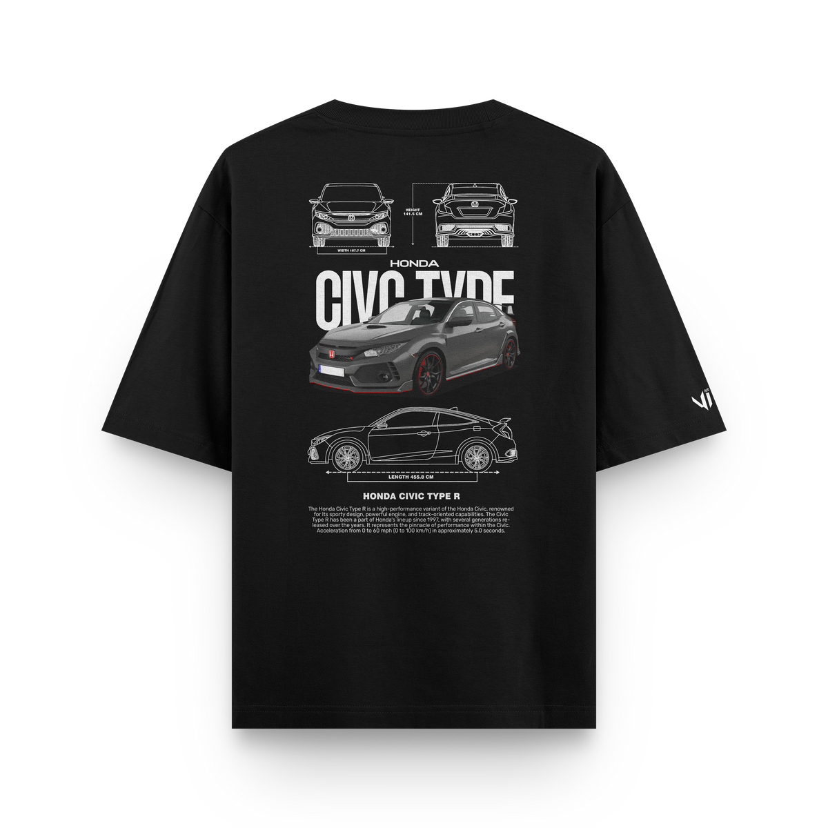 Camiseta Oversized Civic Type R