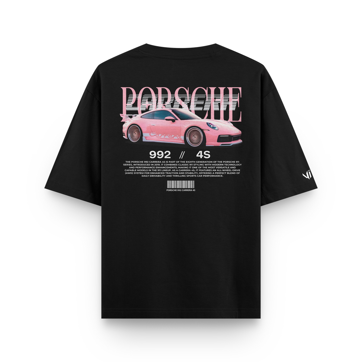 Camiseta Oversized Porsche Carrera Pink