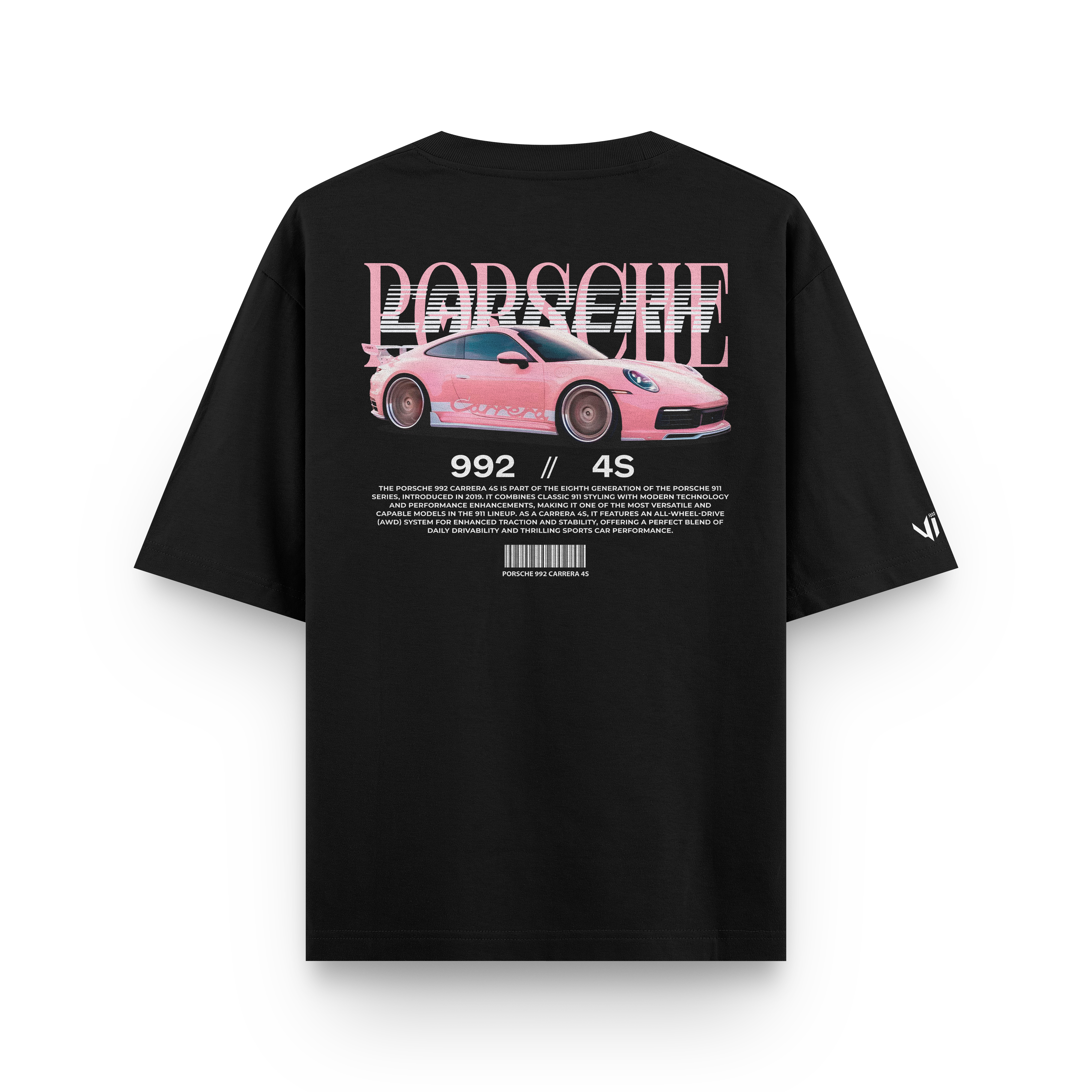 Camiseta Oversized Porsche Carrera Pink