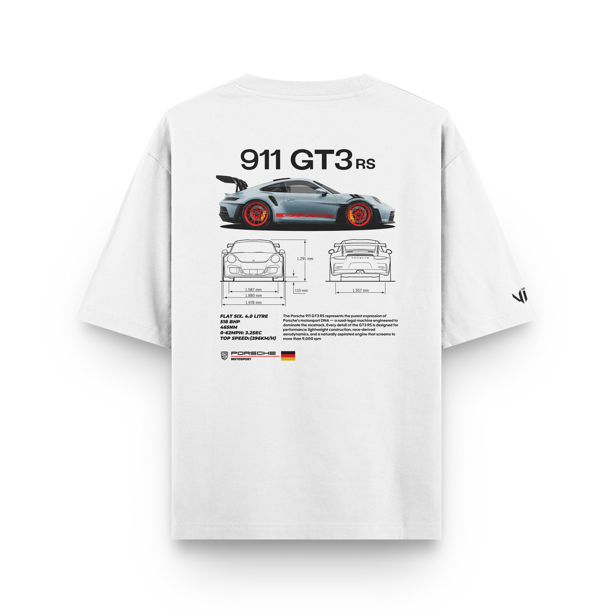 Camiseta Oversized Porsche Club