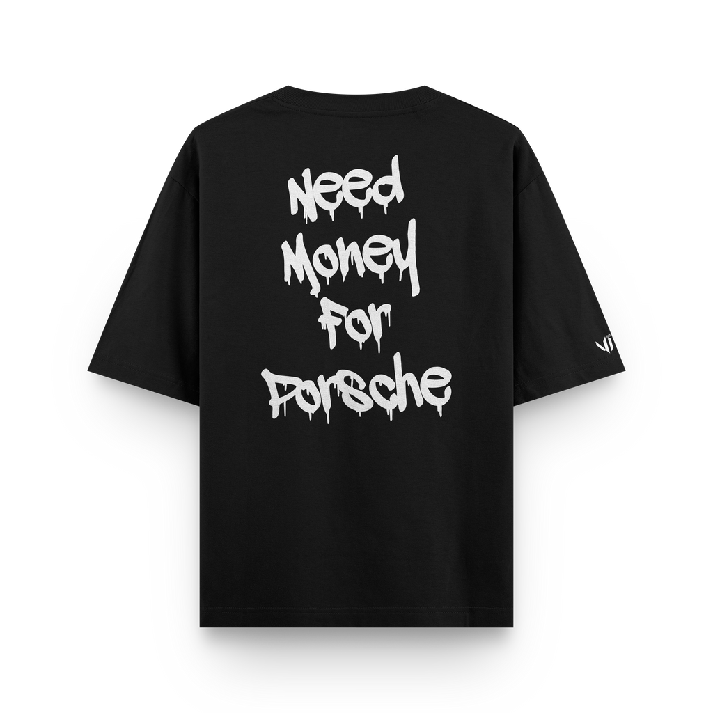 Camiseta Oversized Need Money For Porsche