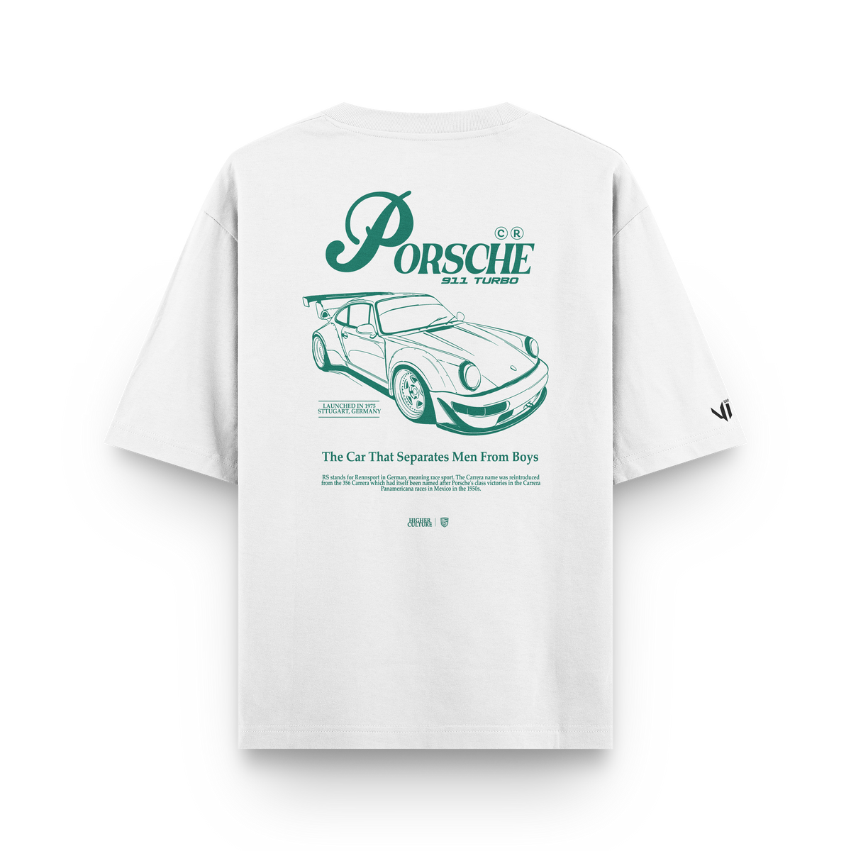 Camiseta Oversized Porsche Green Sttugart