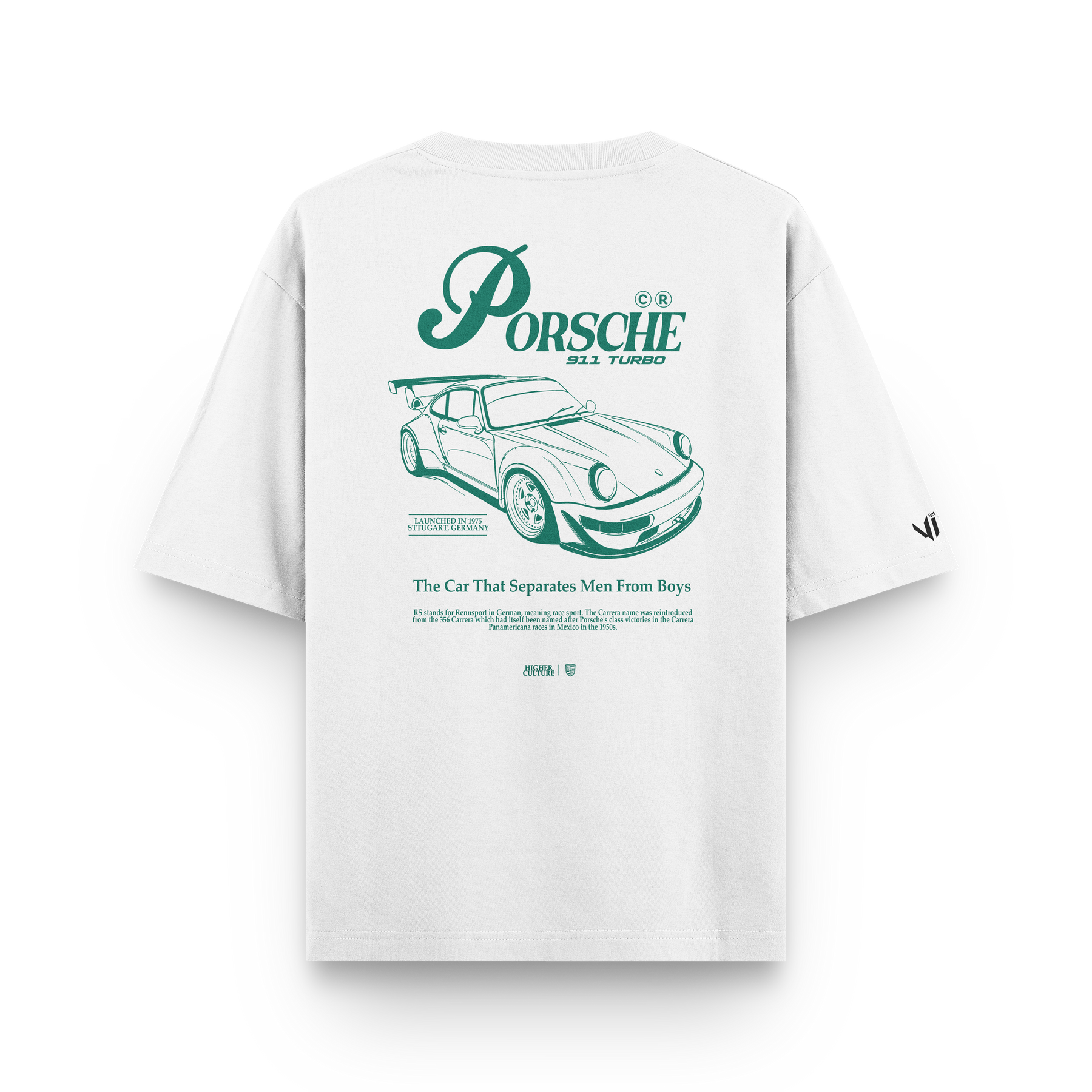 Camiseta Oversized Porsche Green Sttugart