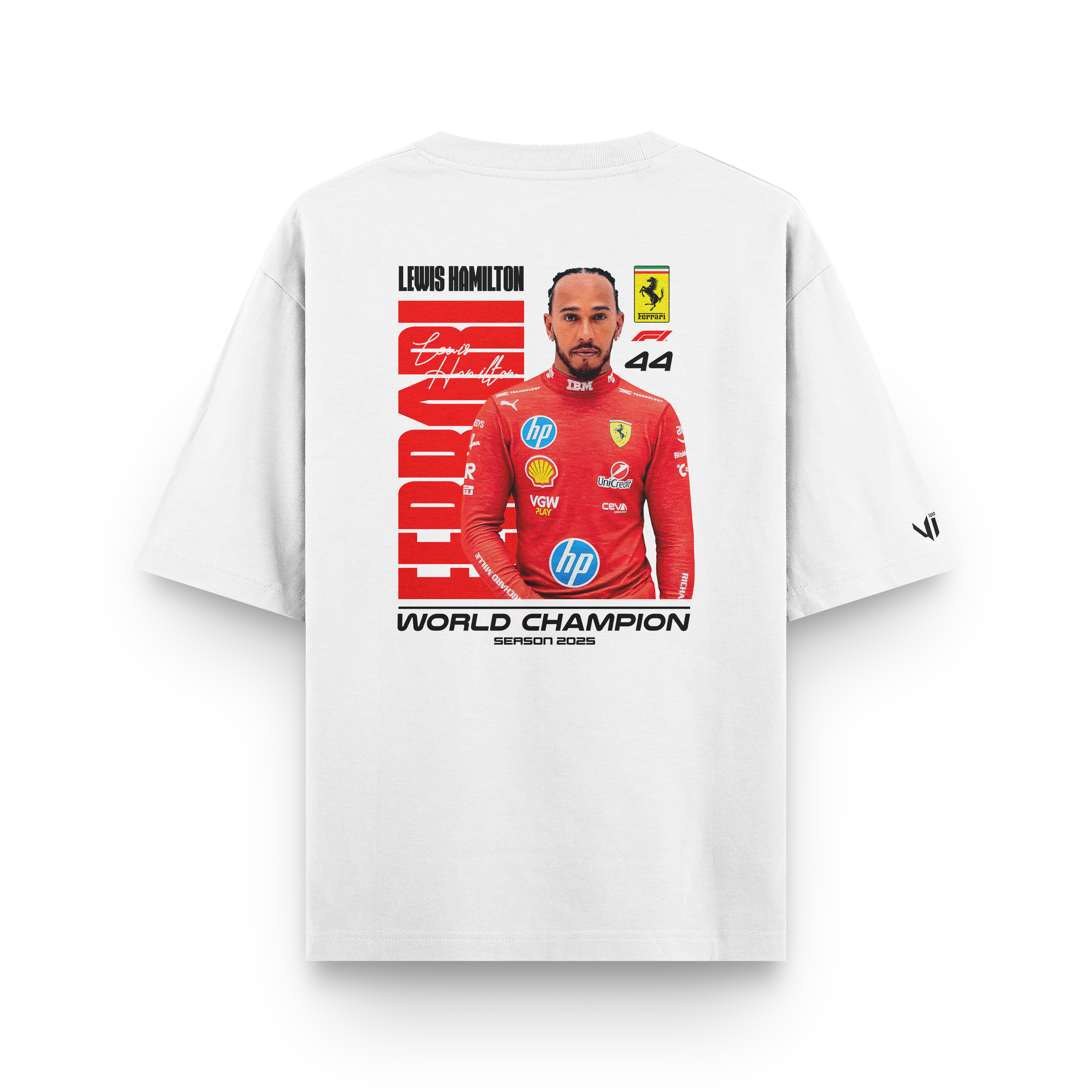 Camiseta Oversized Lewis Hamilton World Champion