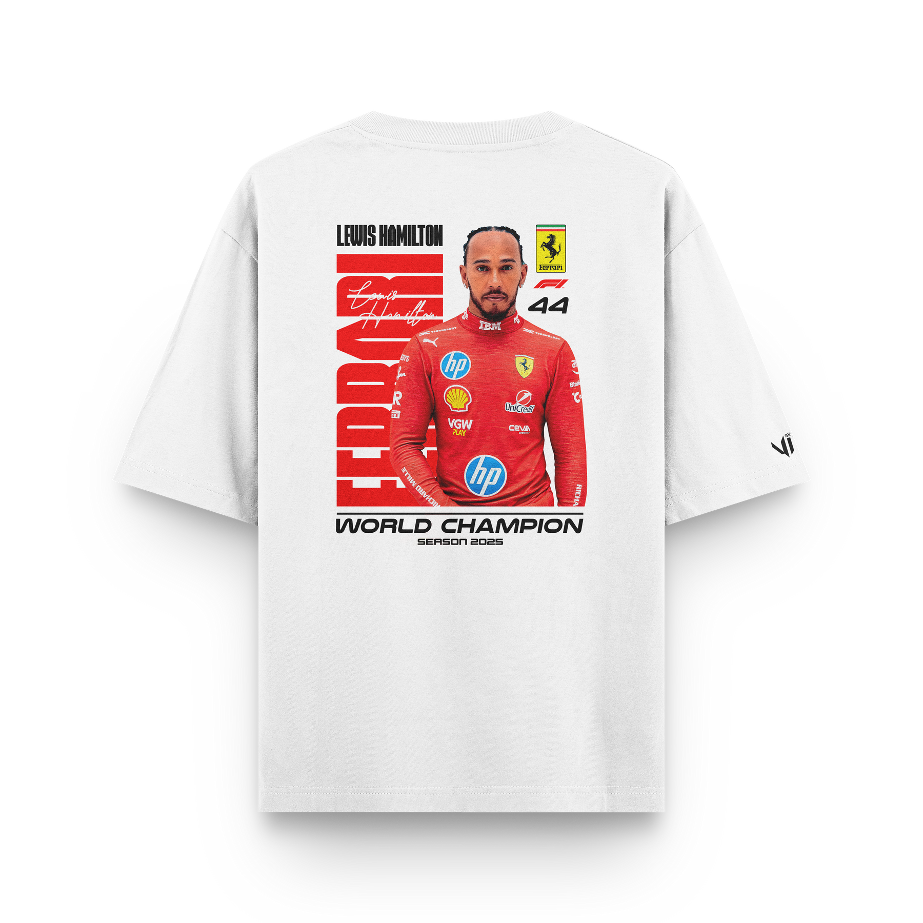 Camiseta Oversized Lewis Hamilton World Champion