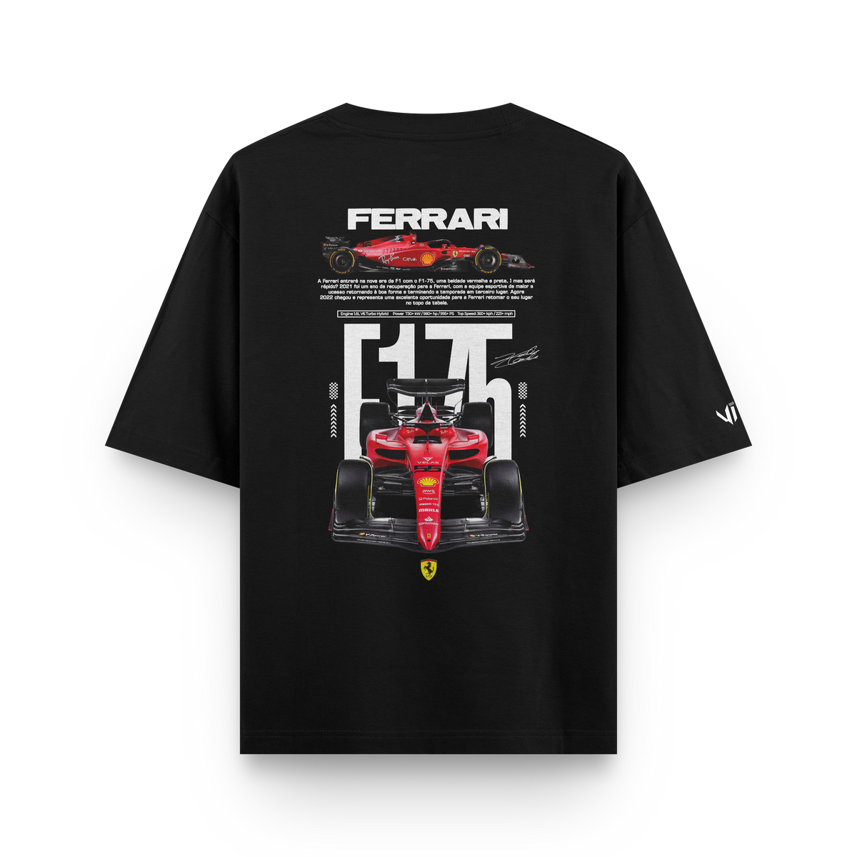 Camiseta Oversized Ferrari 175 F1