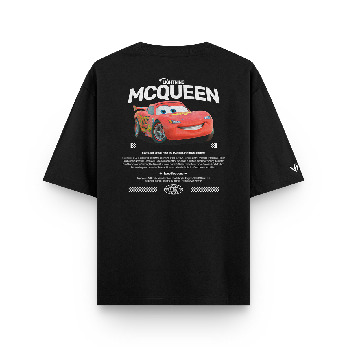 Camiseta Oversized McQueen Cars