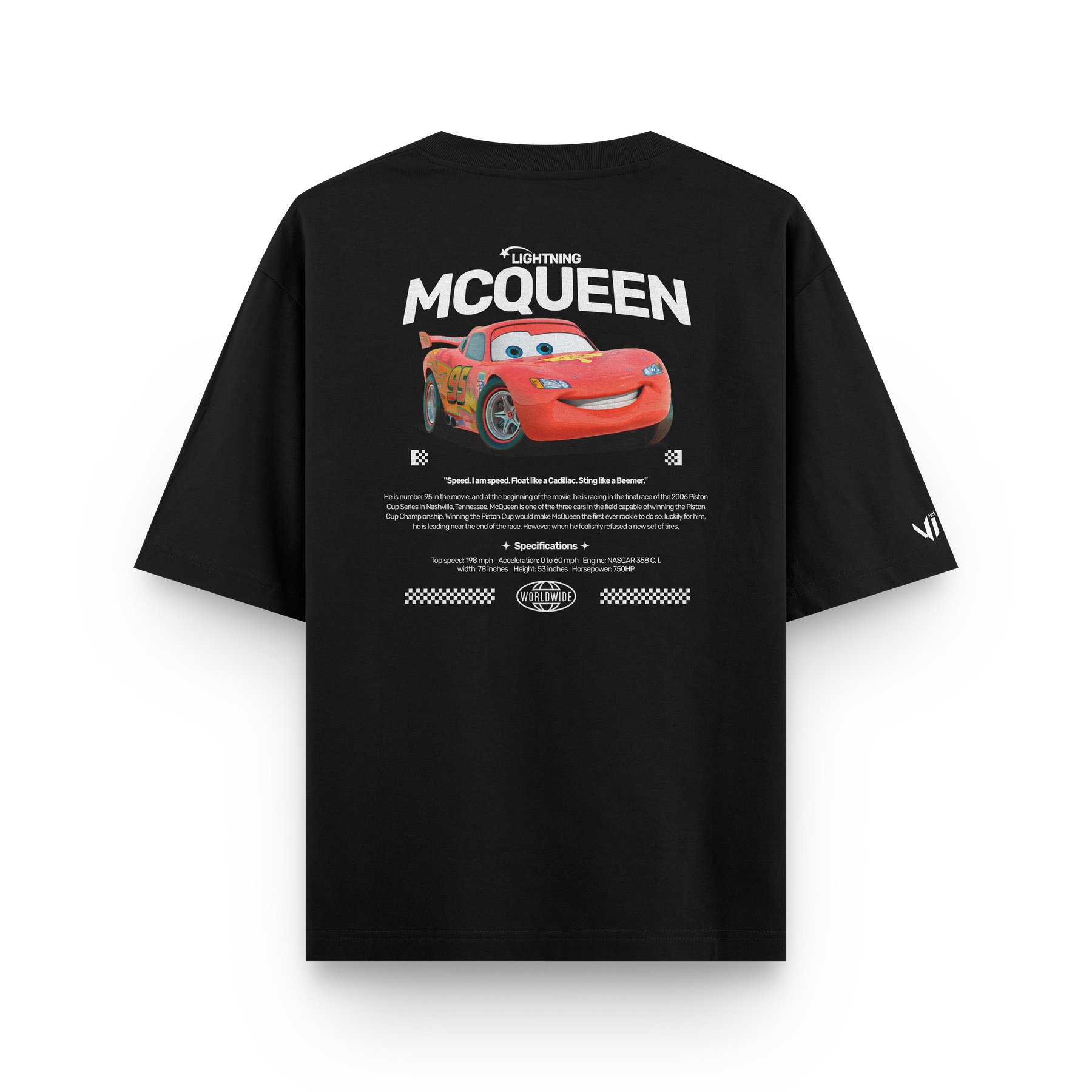 Camiseta Oversized McQueen Cars
