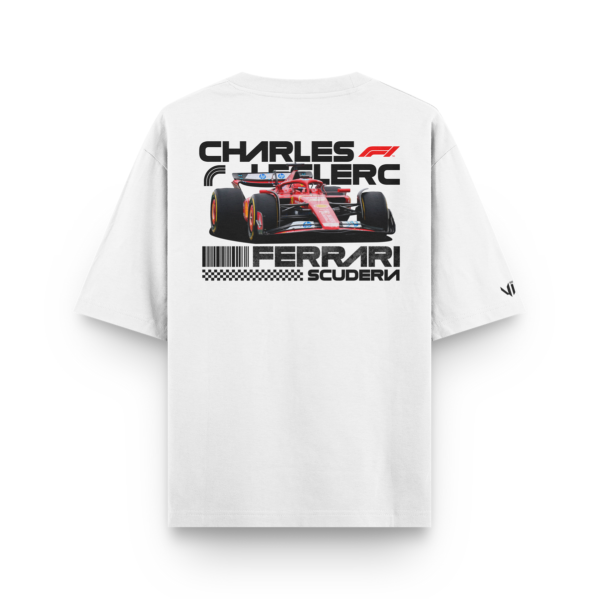Camiseta Oversized Ferrari Charles Leclerc