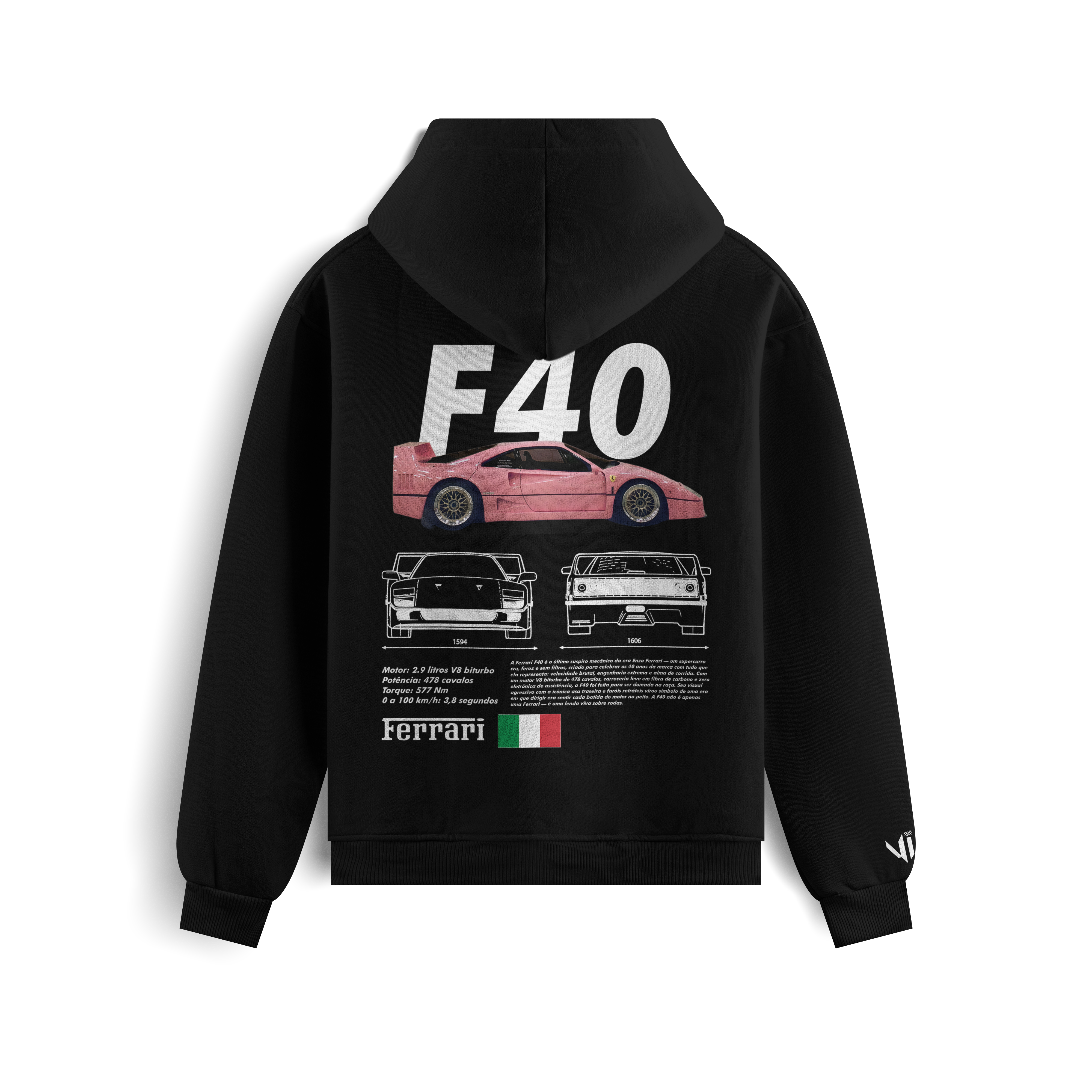 Moletom Ferrari F40 Pink