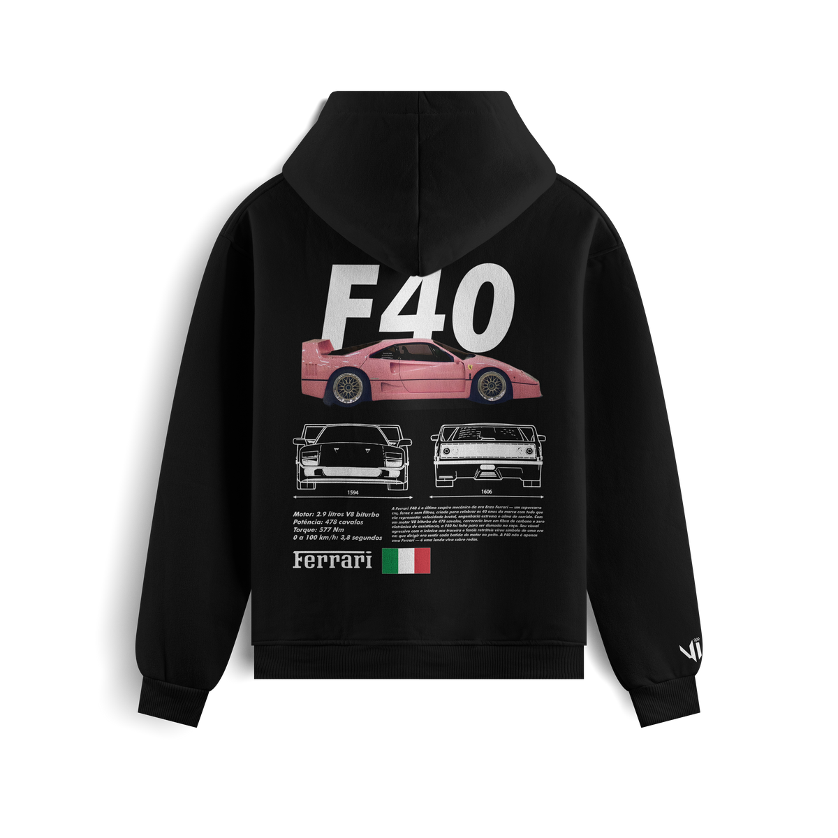 Moletom Ferrari F40 Pink