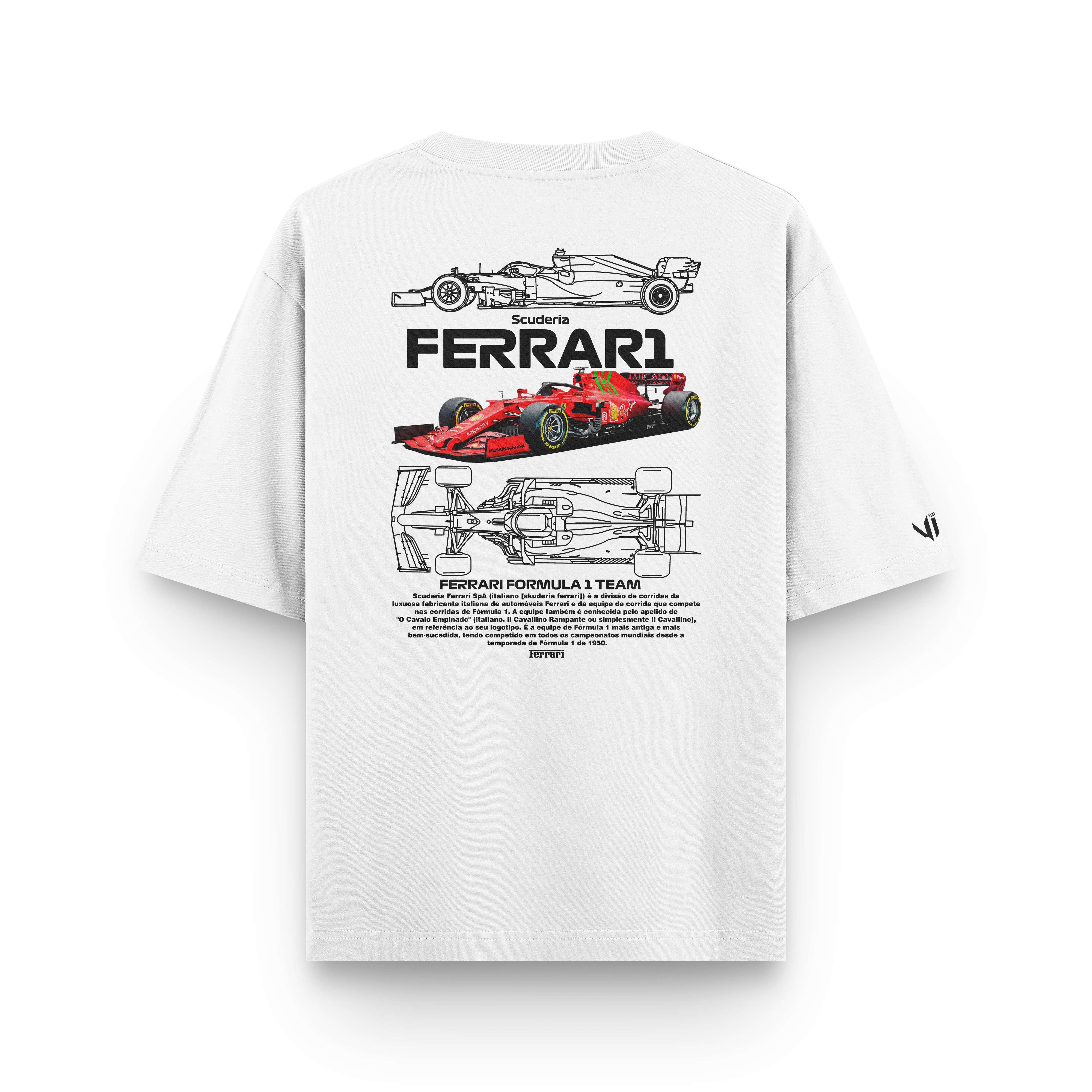 Camiseta Oversized Ferrari Scuderia