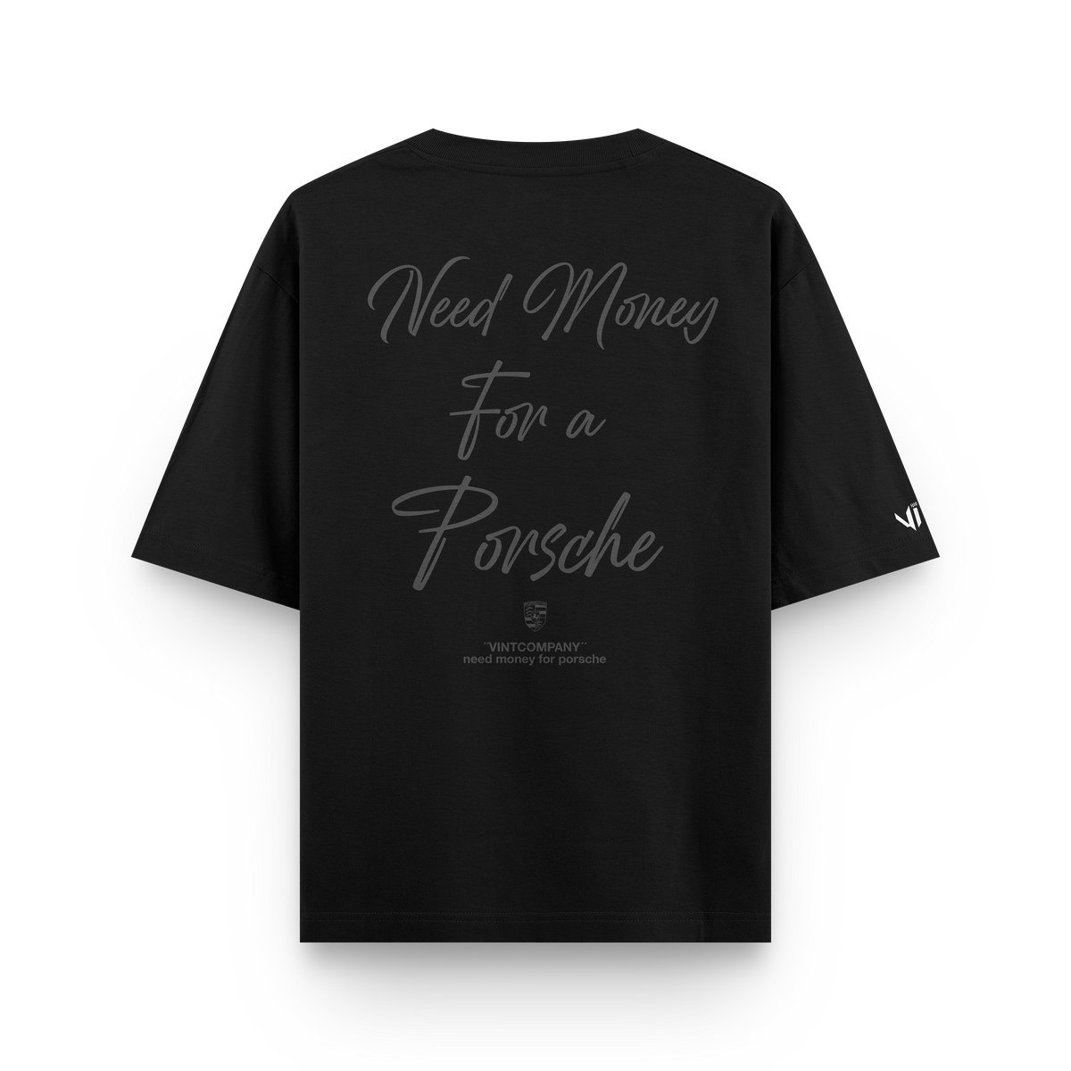 Camiseta Oversized Need Money For Porsche Rework
