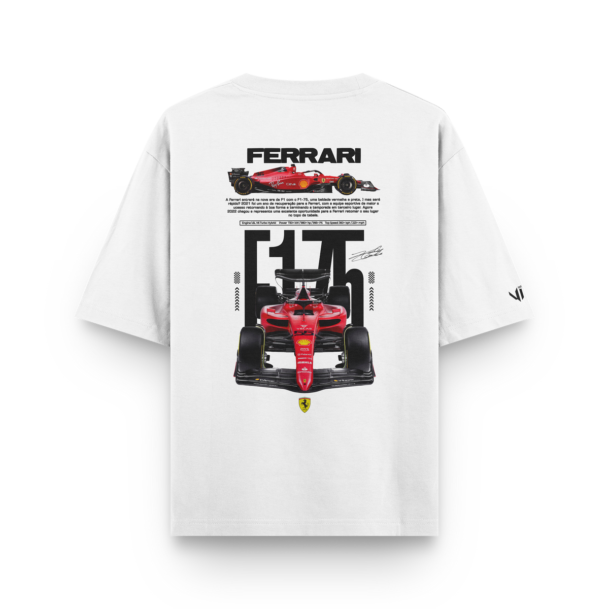 Camiseta Oversized Ferrari 175 F1
