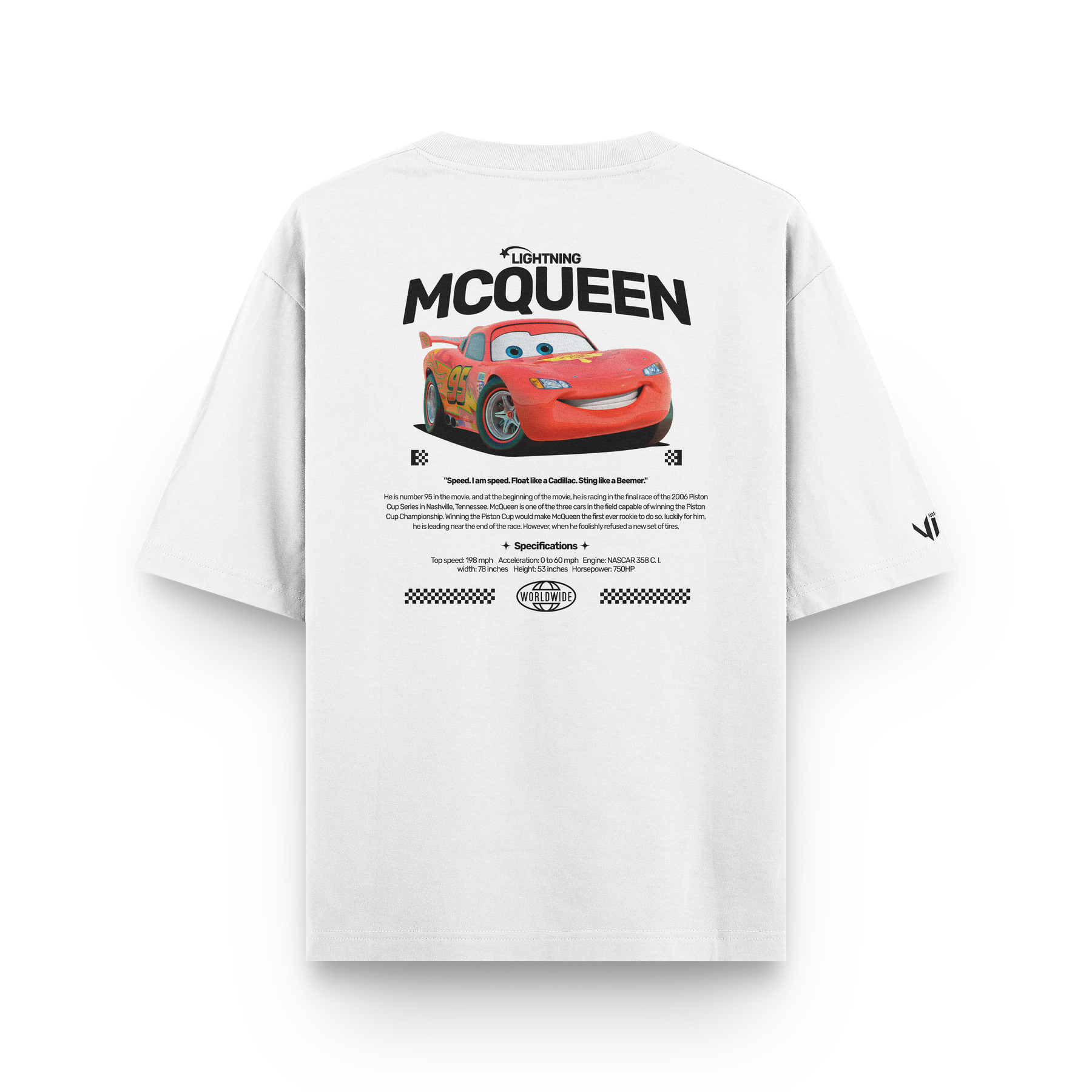Camiseta Oversized McQueen Cars