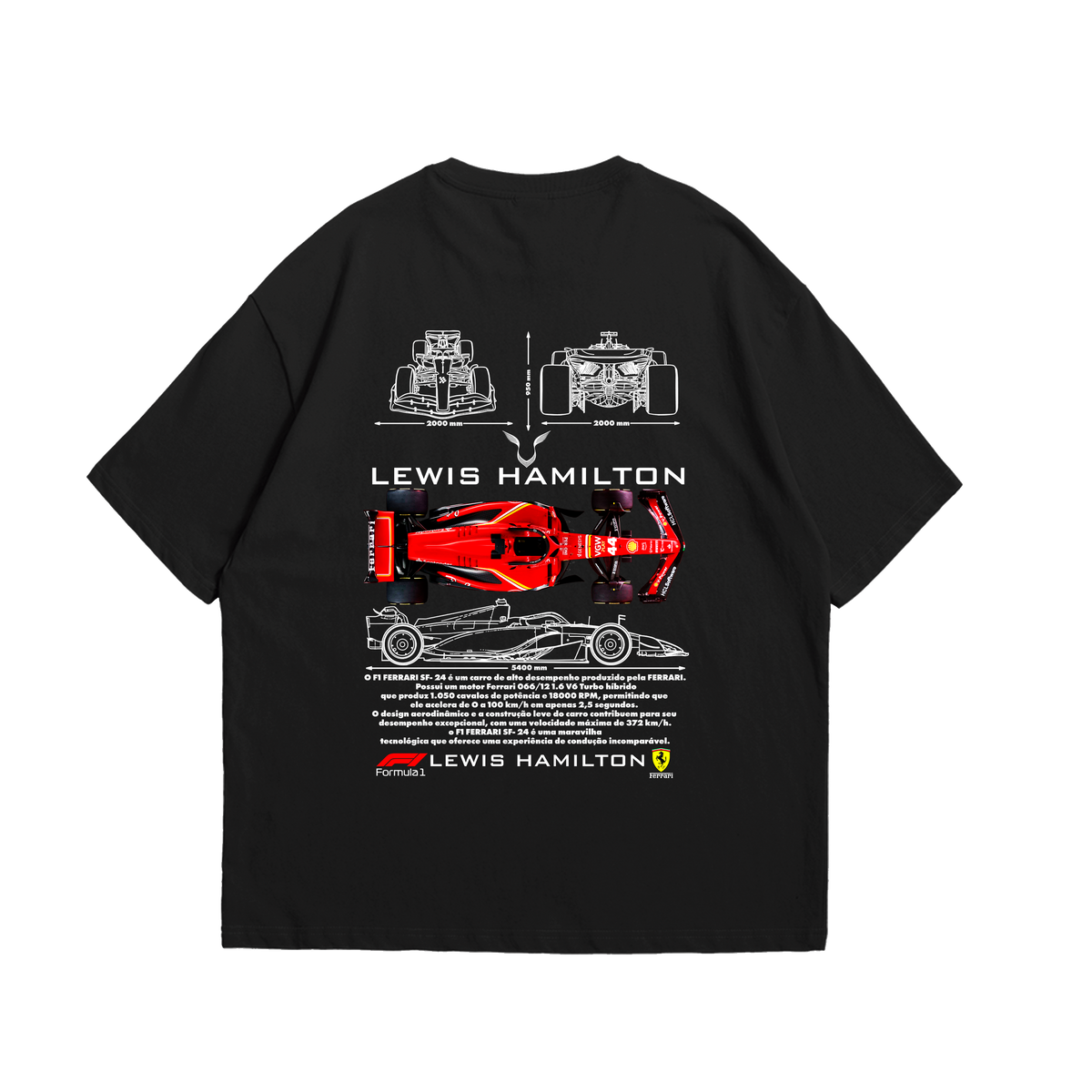 Camiseta Oversized Lewis Hamilton F1