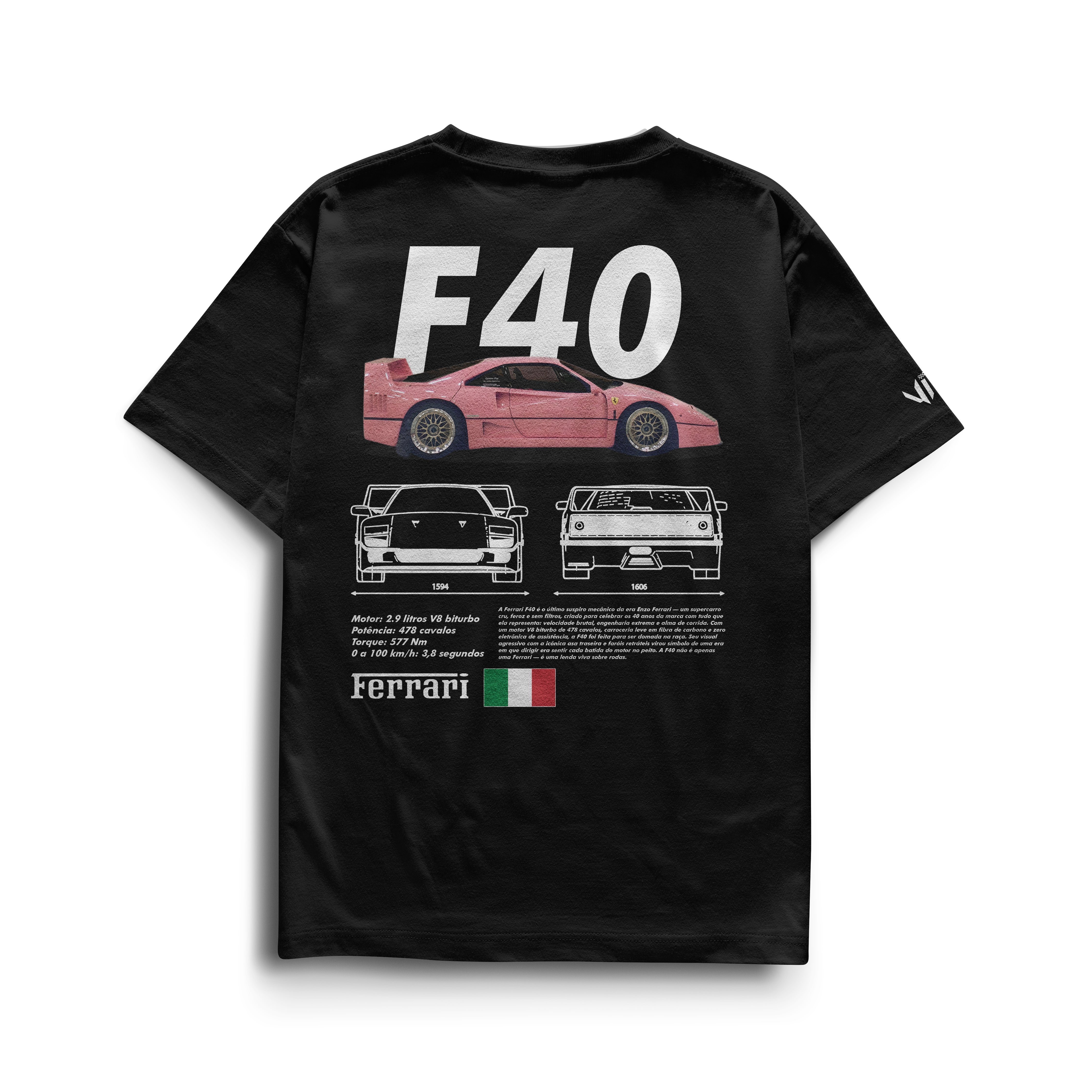 Camiseta Ferrari F40 Pink