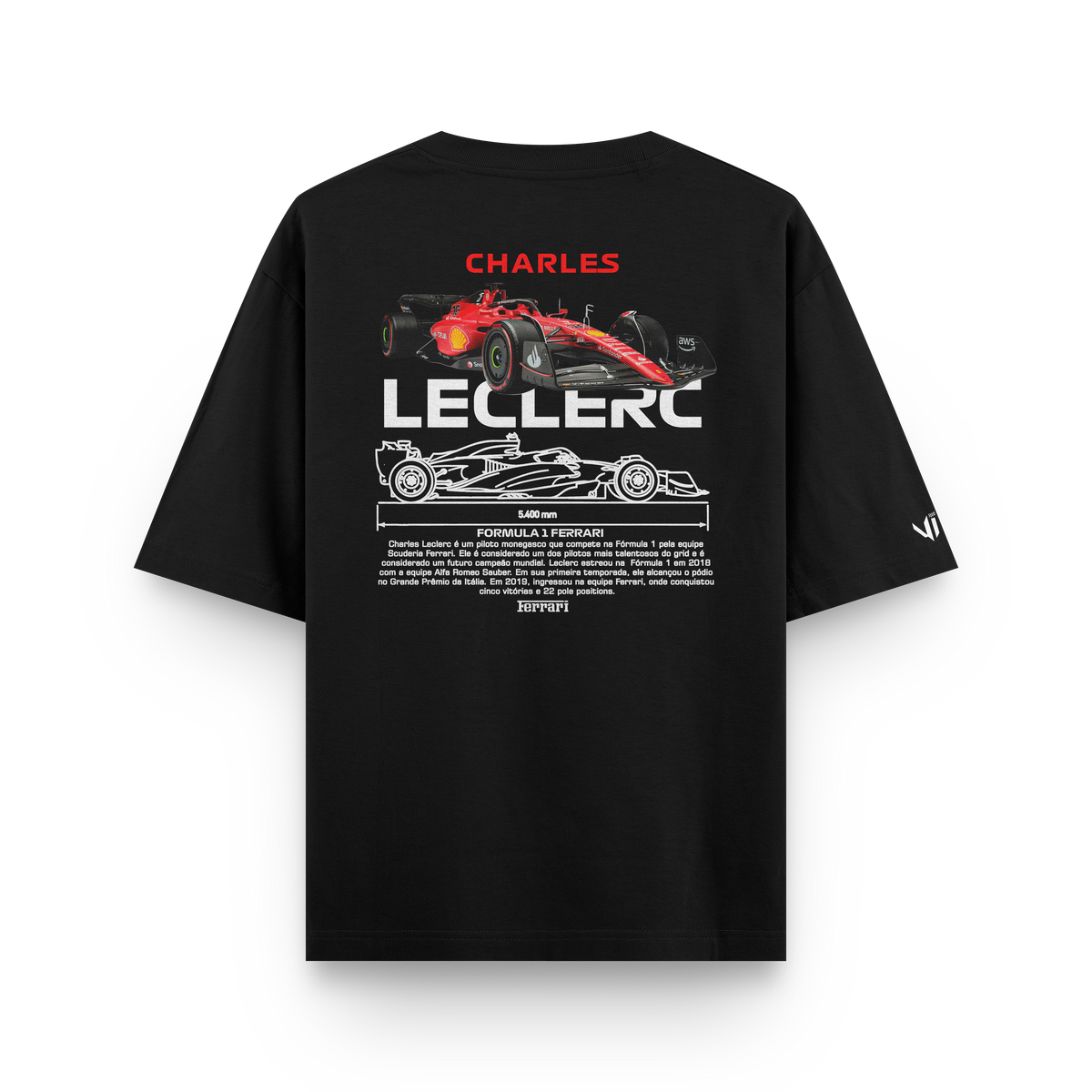 Camiseta Oversized Charles Leclerc