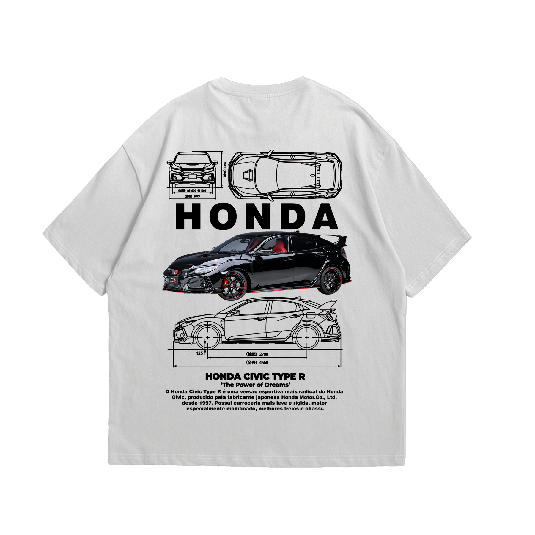 Camiseta Oversized Civic Type R